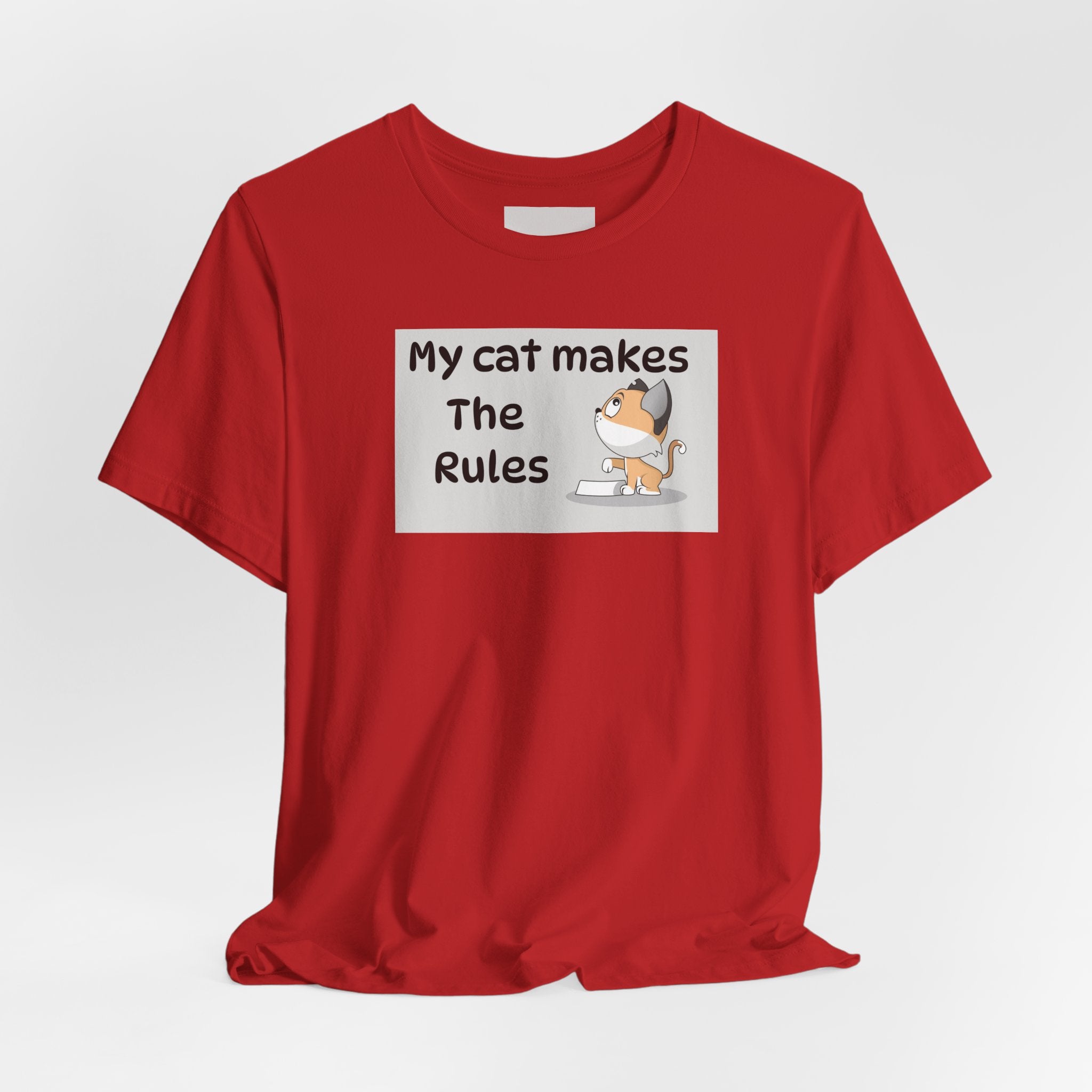 Cat Makes The Rules T-Shirt — Funny Cute Cat Graphic Tee for Cat Lovers