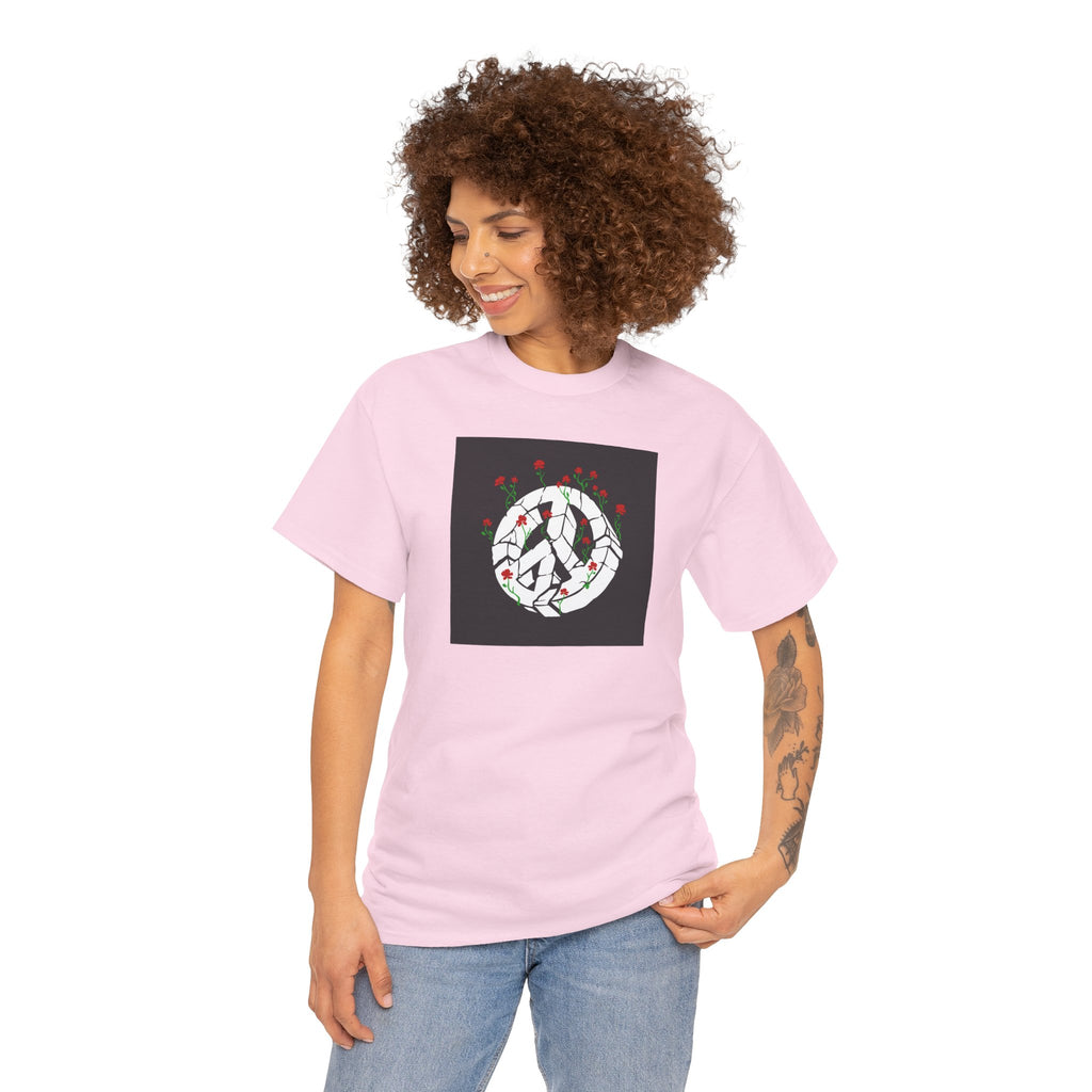 Peace Sign Rose Wreath T-Shirt