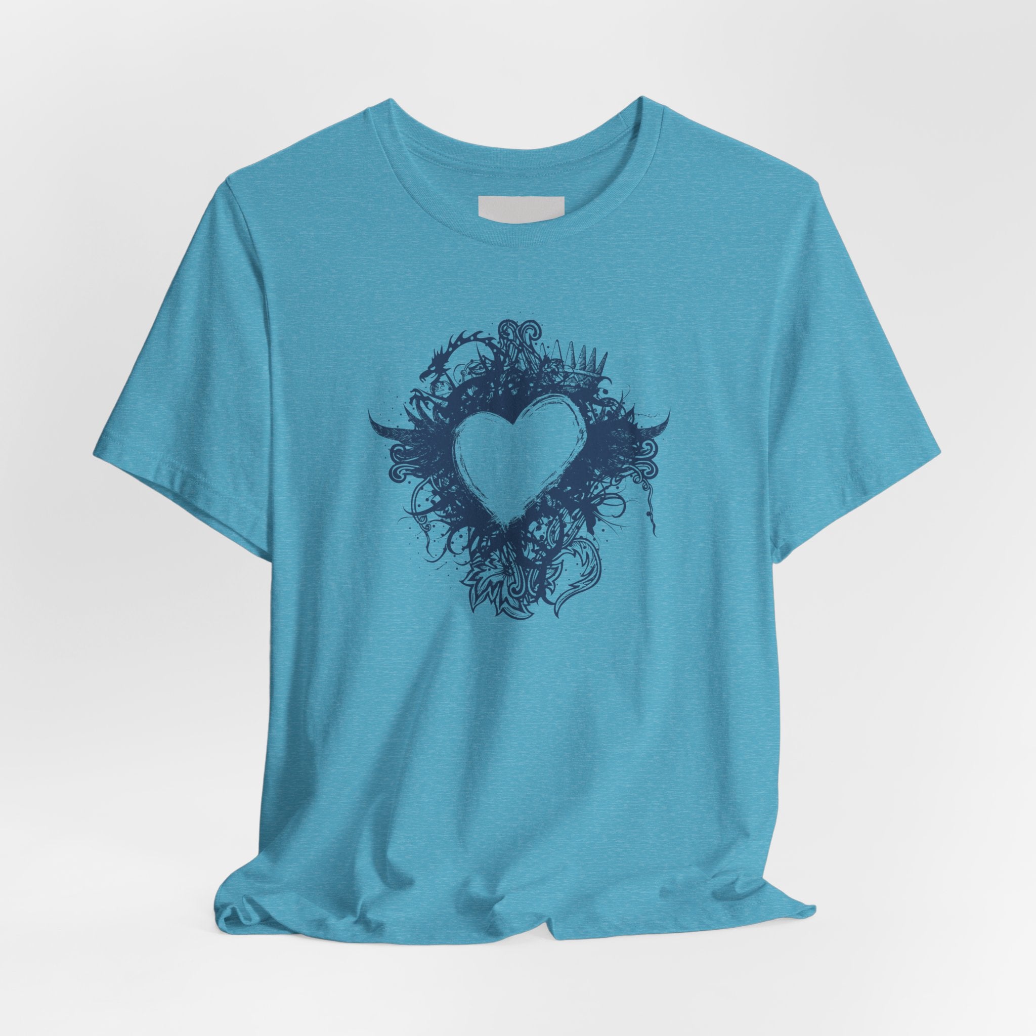 Heart Doodle T-Shirt — Hand-Drawn Floral Heart Tee (Valentine’s Gift)
