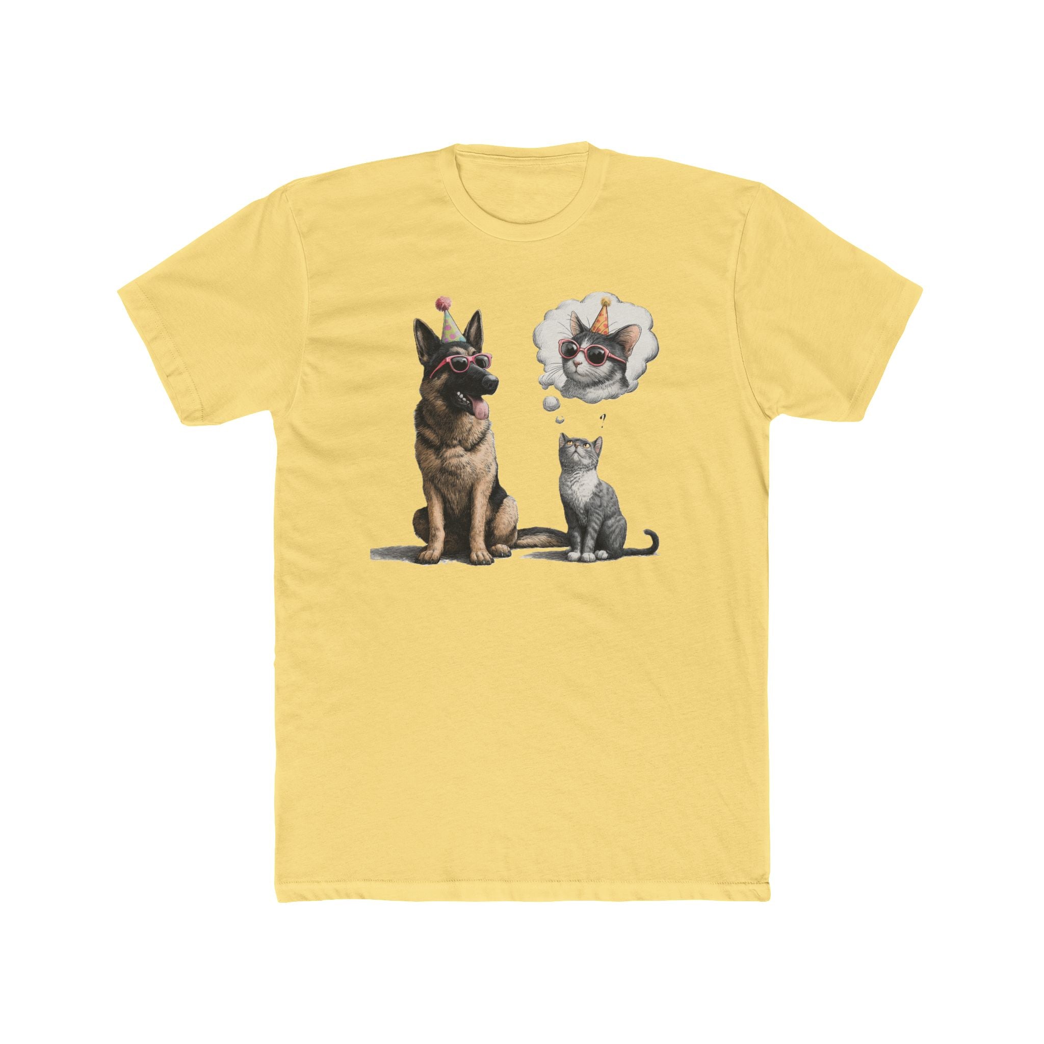 Dog and Cat Tee — Thought Bubble German Shephard Design