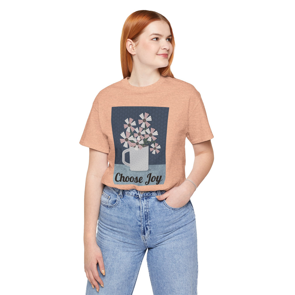 Choose Joy Floral Tee — Inspirational Graphic T‑Shirt