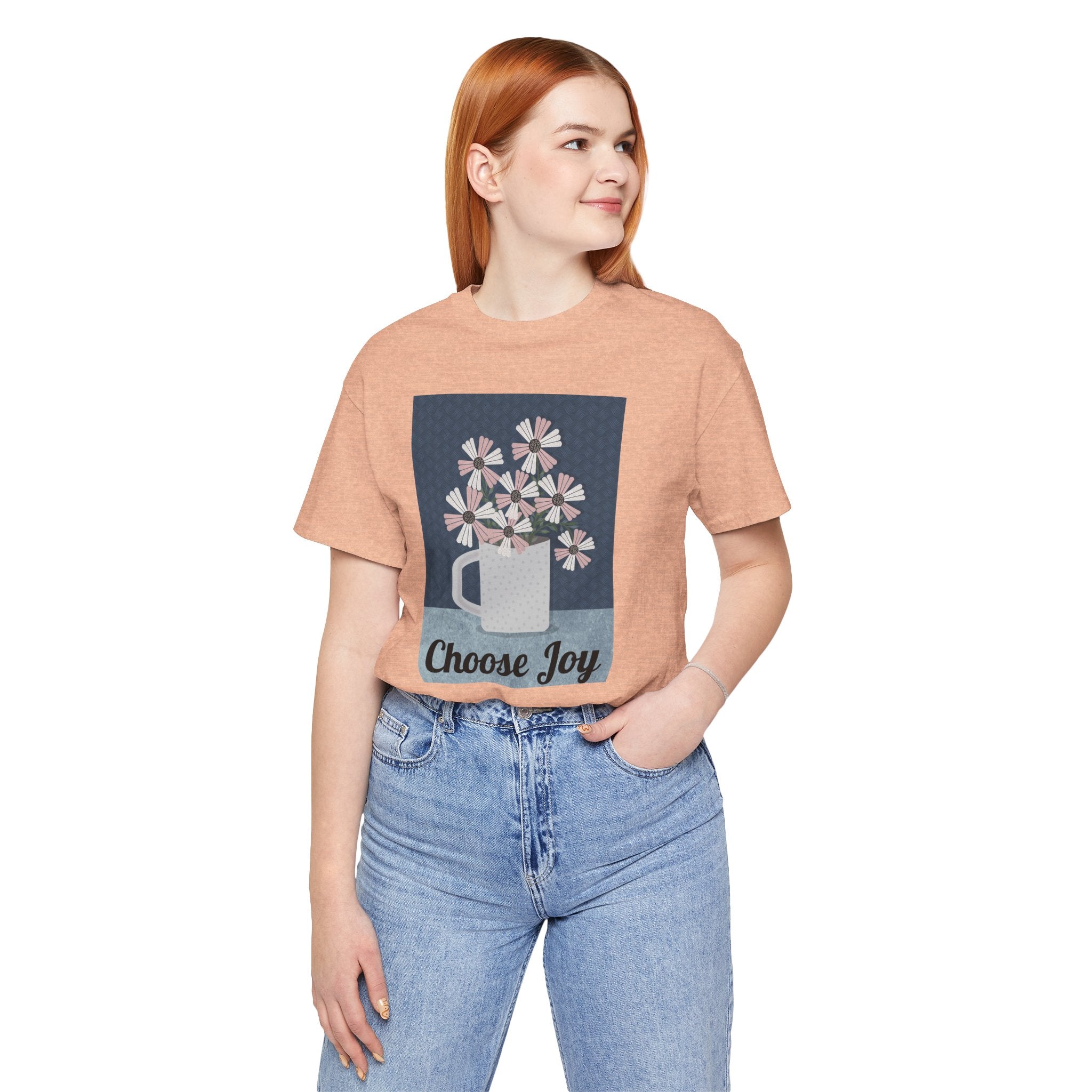 Choose Joy Floral Tee — Inspirational Graphic T‑Shirt