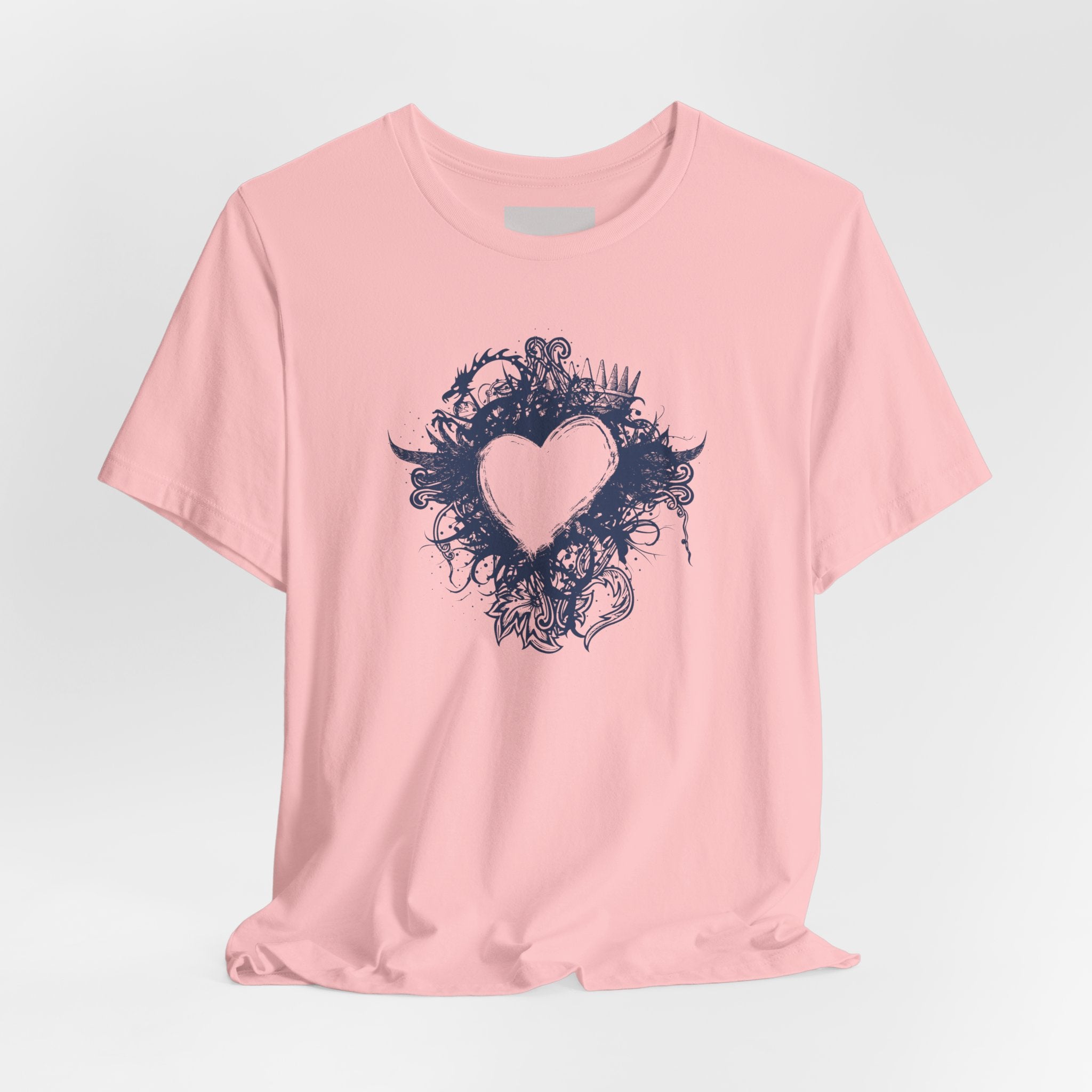 Heart Doodle T-Shirt — Hand-Drawn Floral Heart Tee (Valentine’s Gift)
