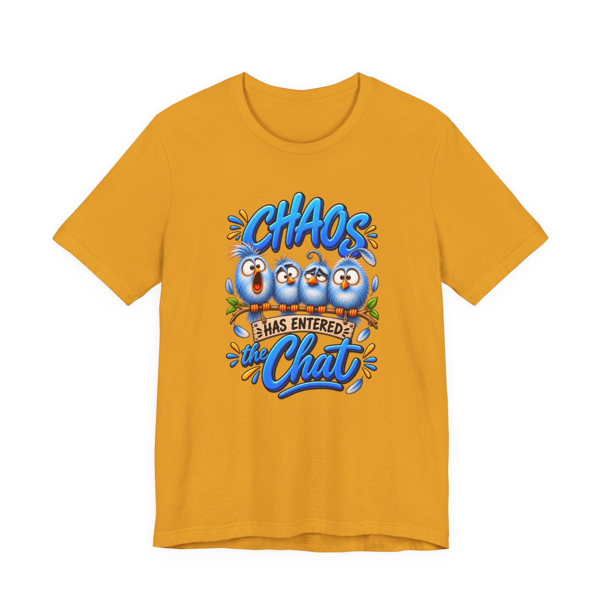 Chaos Has Entered the Chat T-Shirt — Cute Cartoon Penguins Graphic Tee