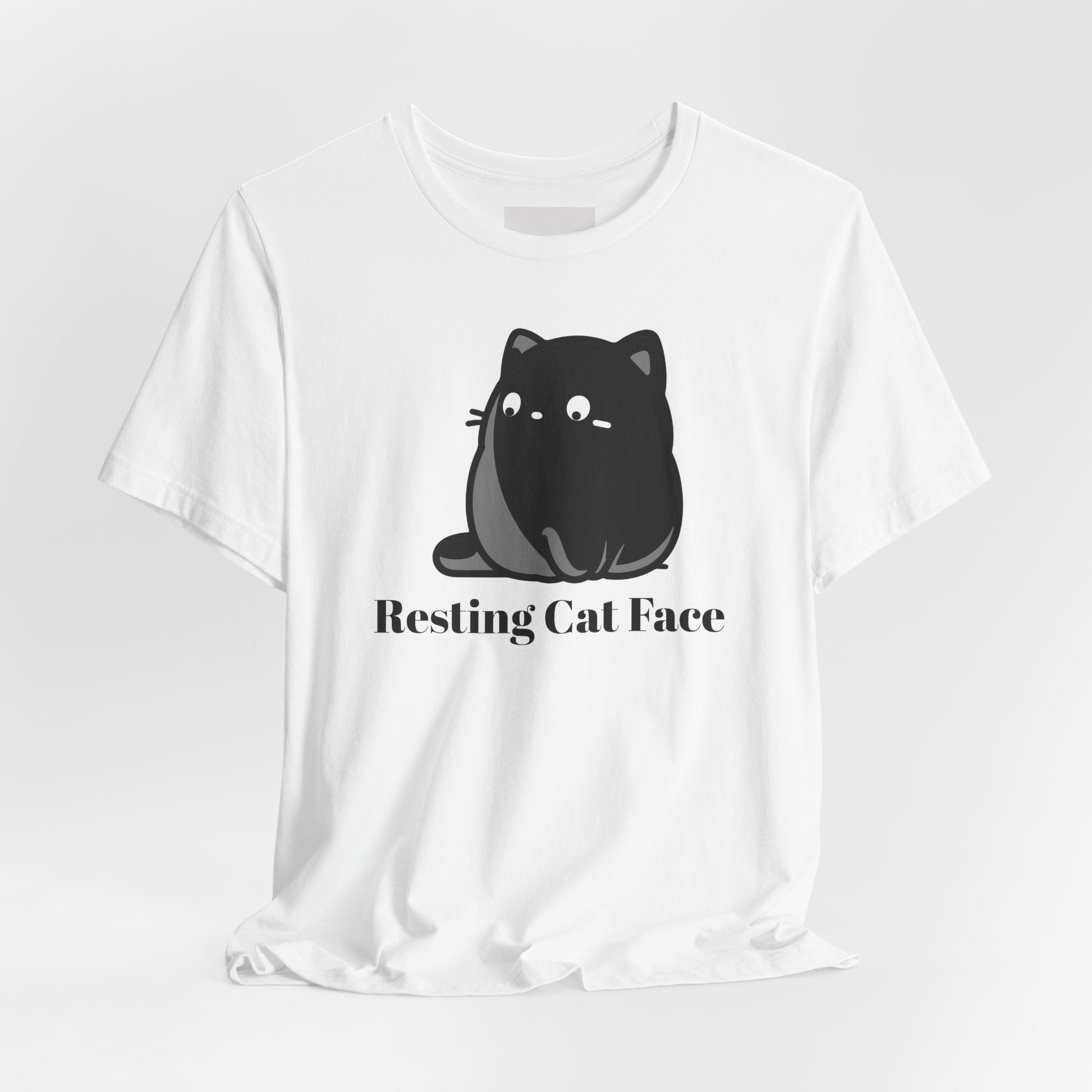 Resting Cat Face Tee – Cute Black Cat Graphic T-Shirt