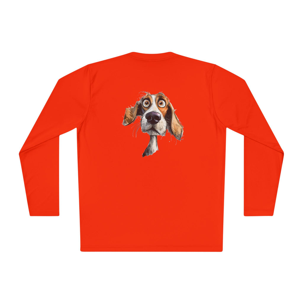 Basset Hound Face Long Sleeve Tee — Cute Cartoon Dog Graphic Shirt