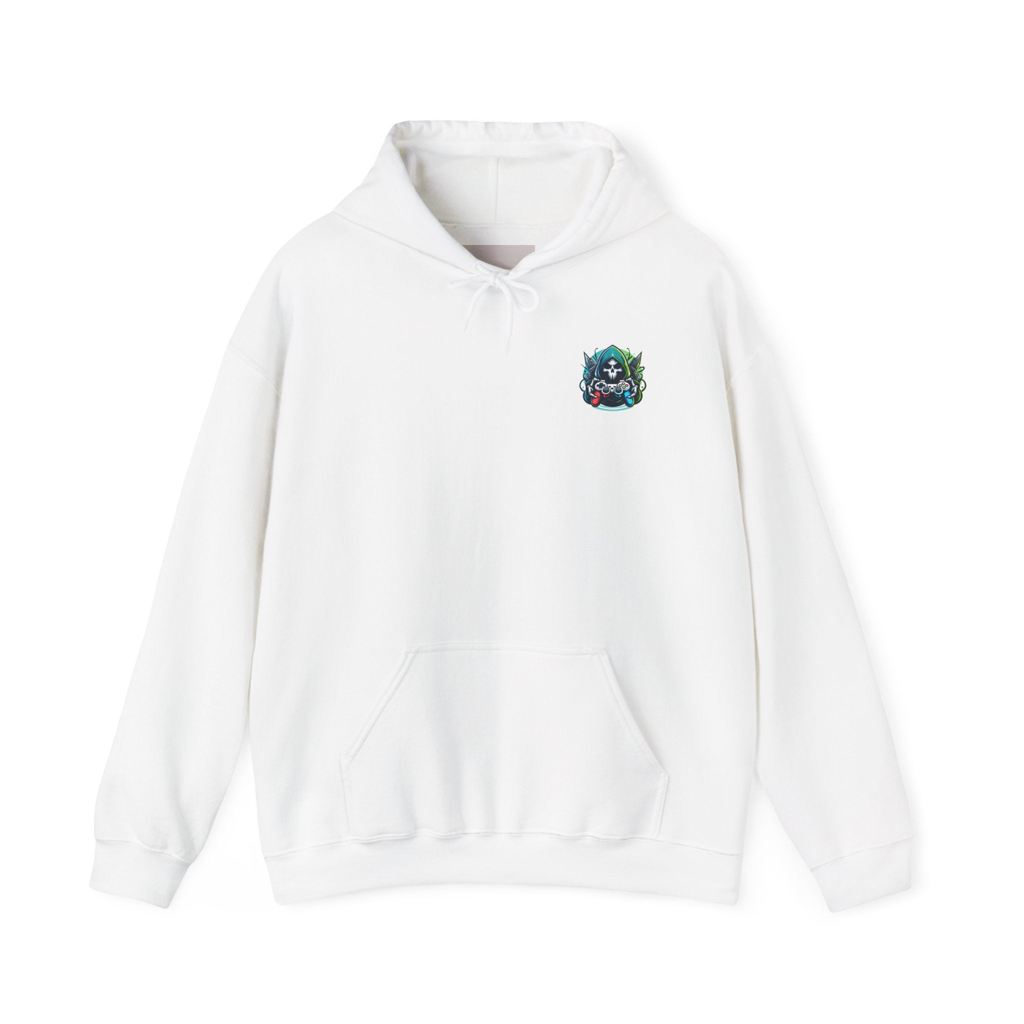 Gamer Grim Reaper Hoodie – Neon Controller Gaming Pullover