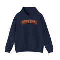 Football Graphic Hoodie — Vintage Grunge Football Logo Pullover