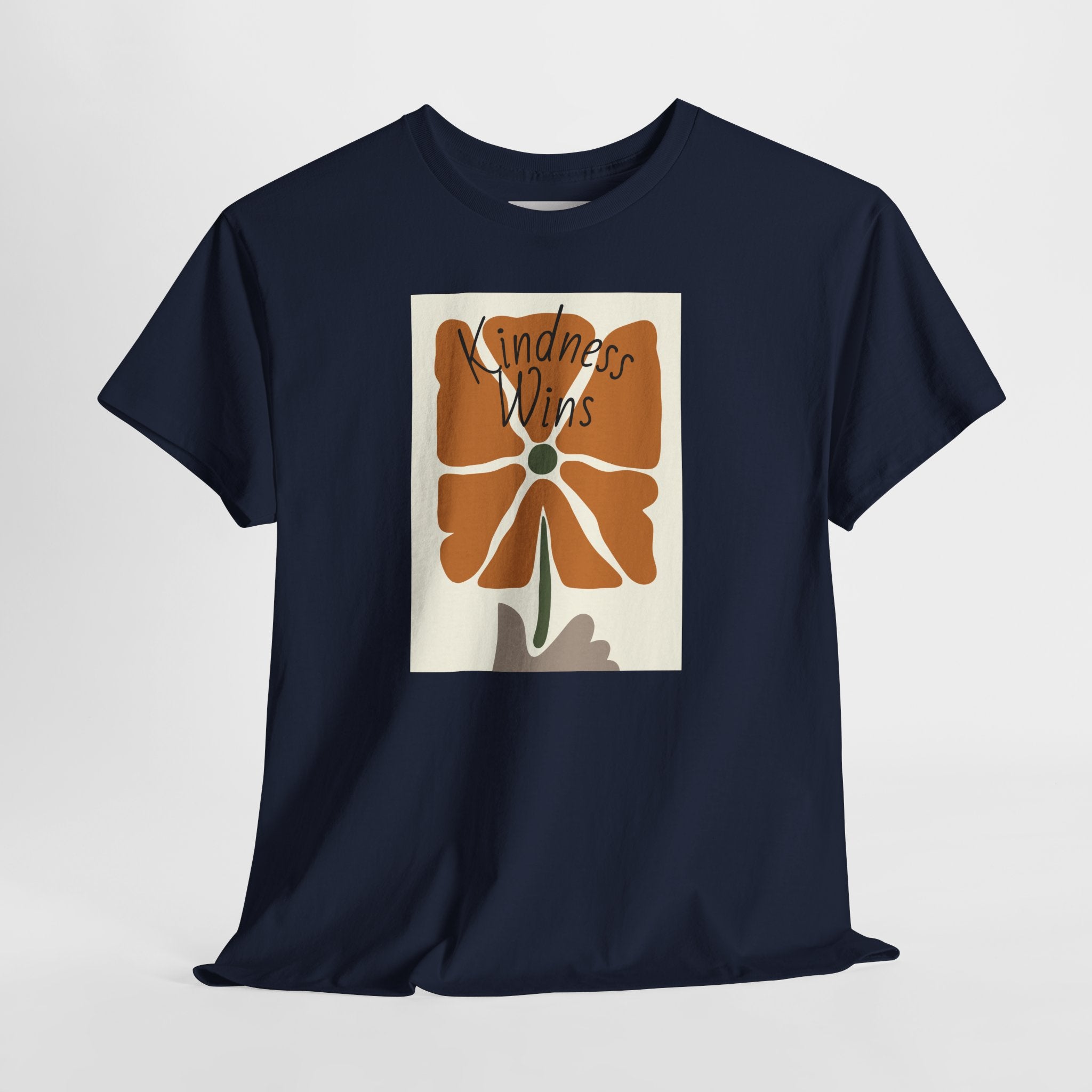 Kindness Wins T‑Shirt — Retro Floral Graphic Tee