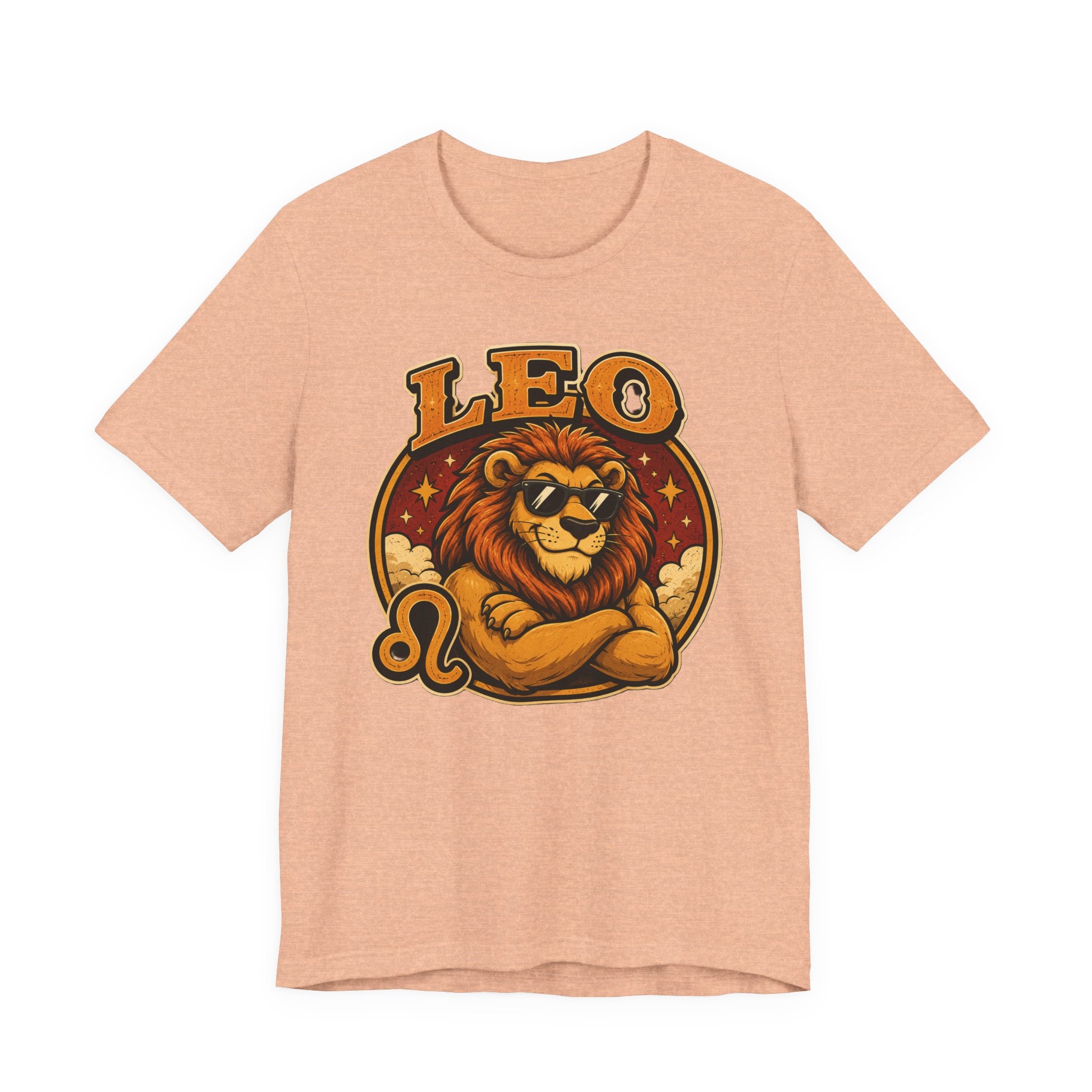 Leo Zodiac T‑Shirt — Retro Lion Astrology Tee (Leo Symbol)