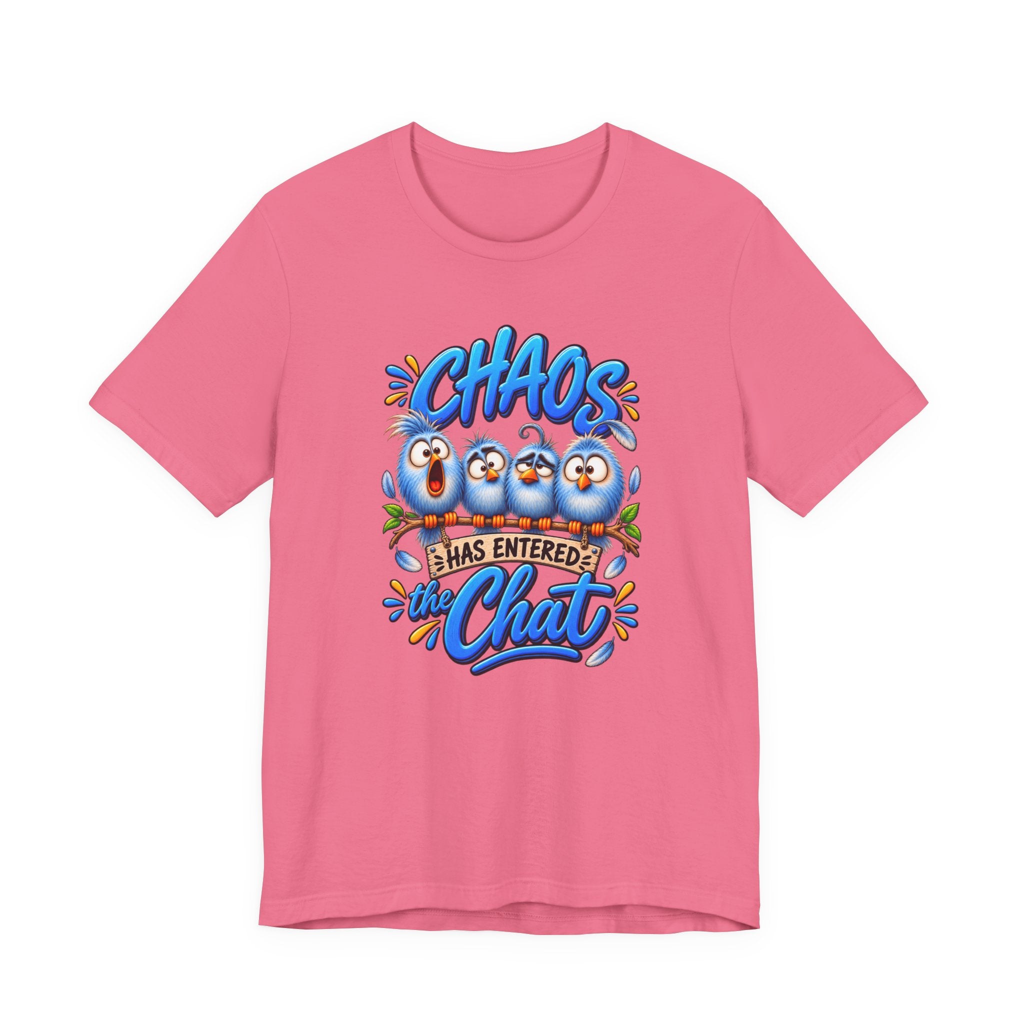 Chaos Has Entered the Chat T-Shirt — Cute Cartoon Penguins Graphic Tee