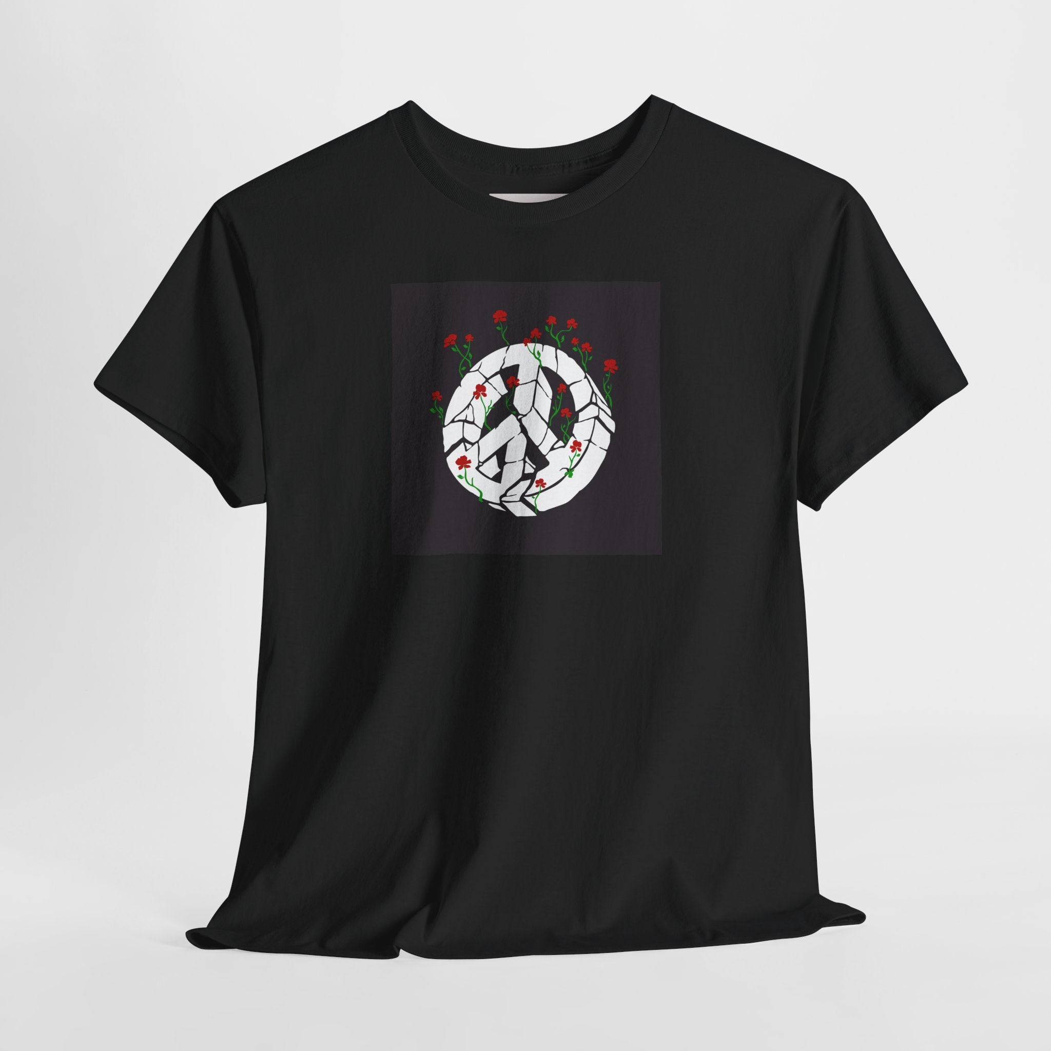 Peace Sign Rose Wreath T-Shirt