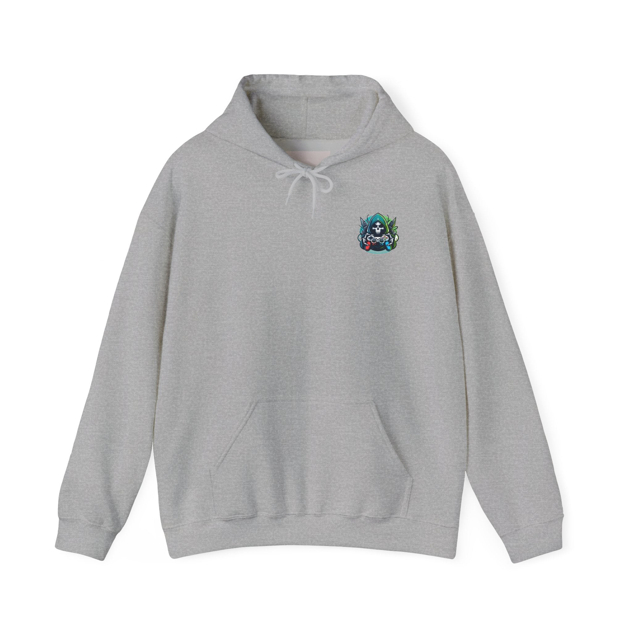 Gamer Grim Reaper Hoodie – Neon Controller Gaming Pullover
