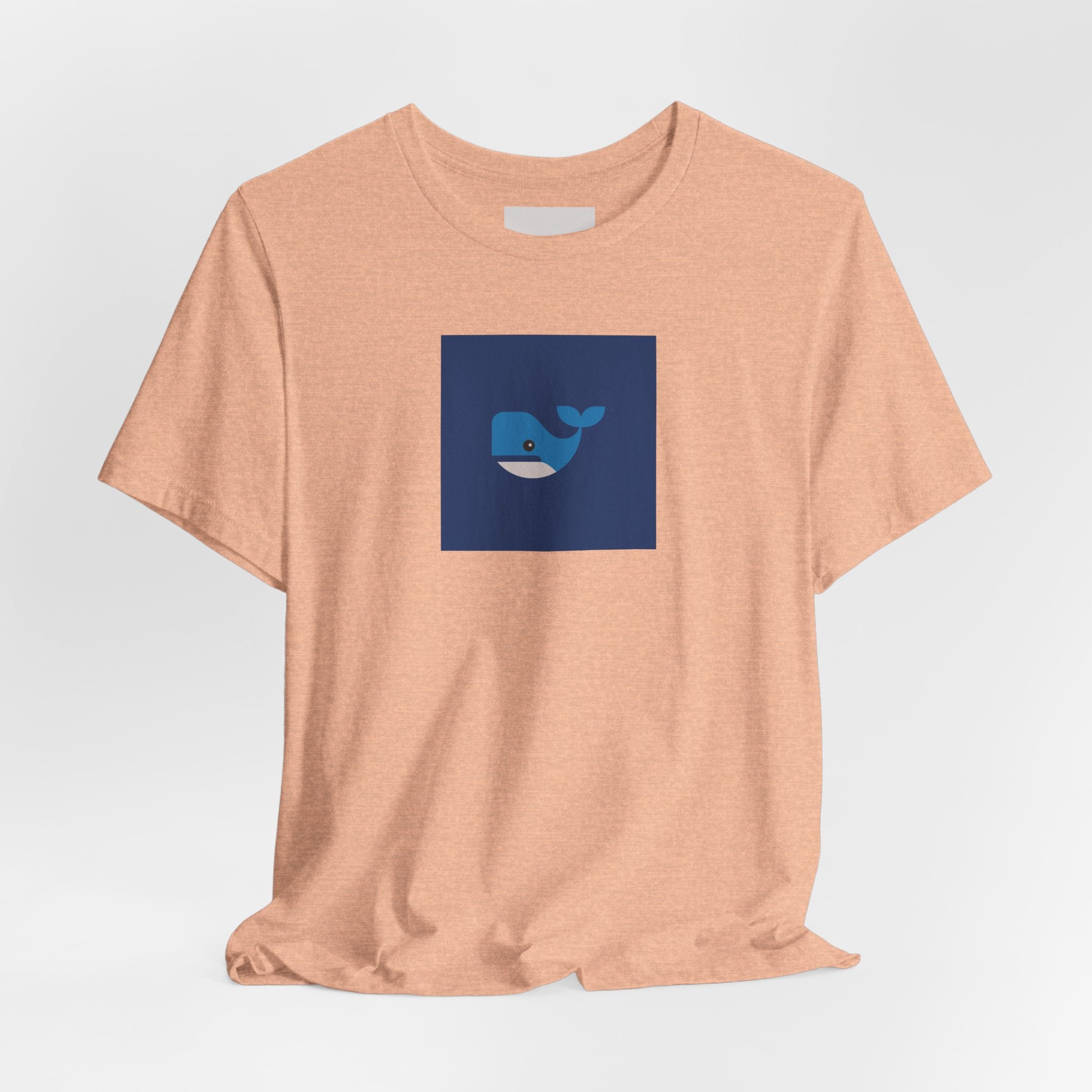 Whale Graphic Tee — Cute Blue Whale Square Design