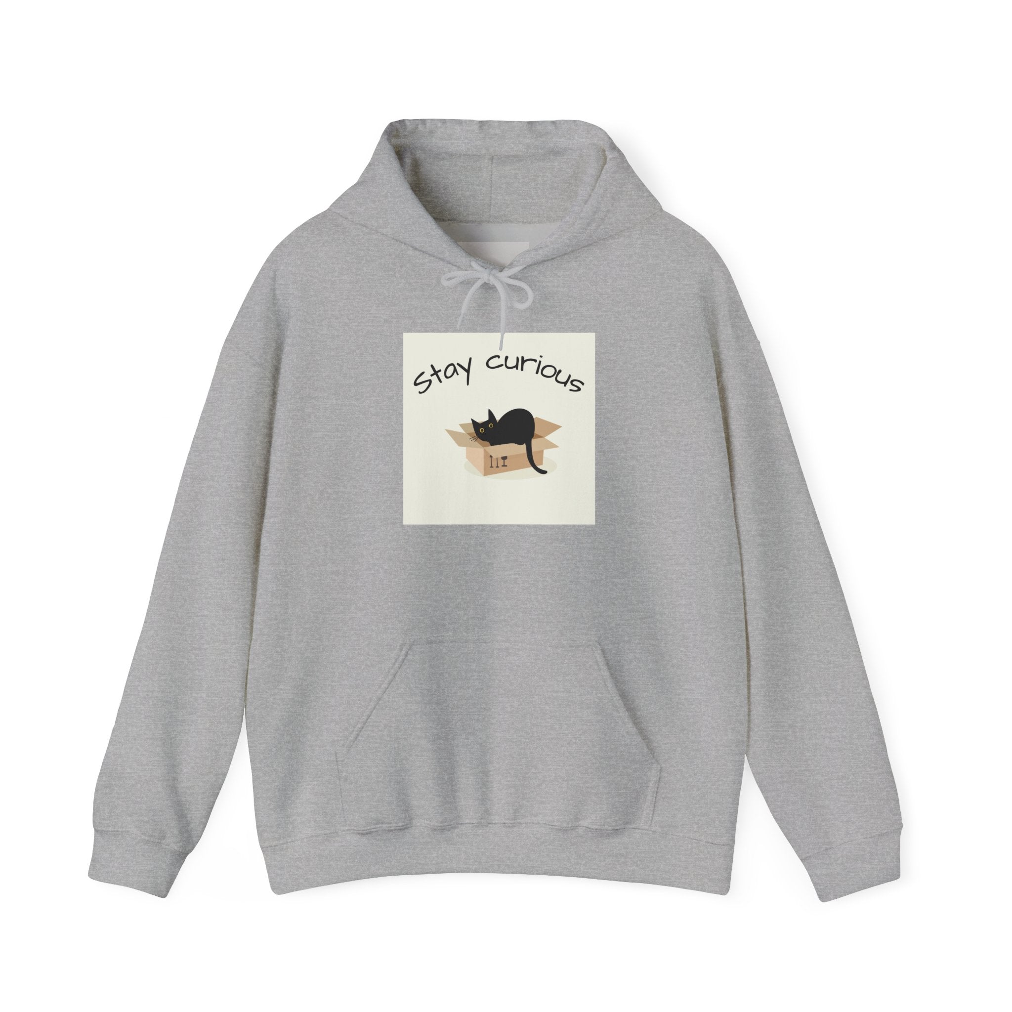 Stay Curious Cat Hoodie — Cute Cat Illustration Sweatshirt