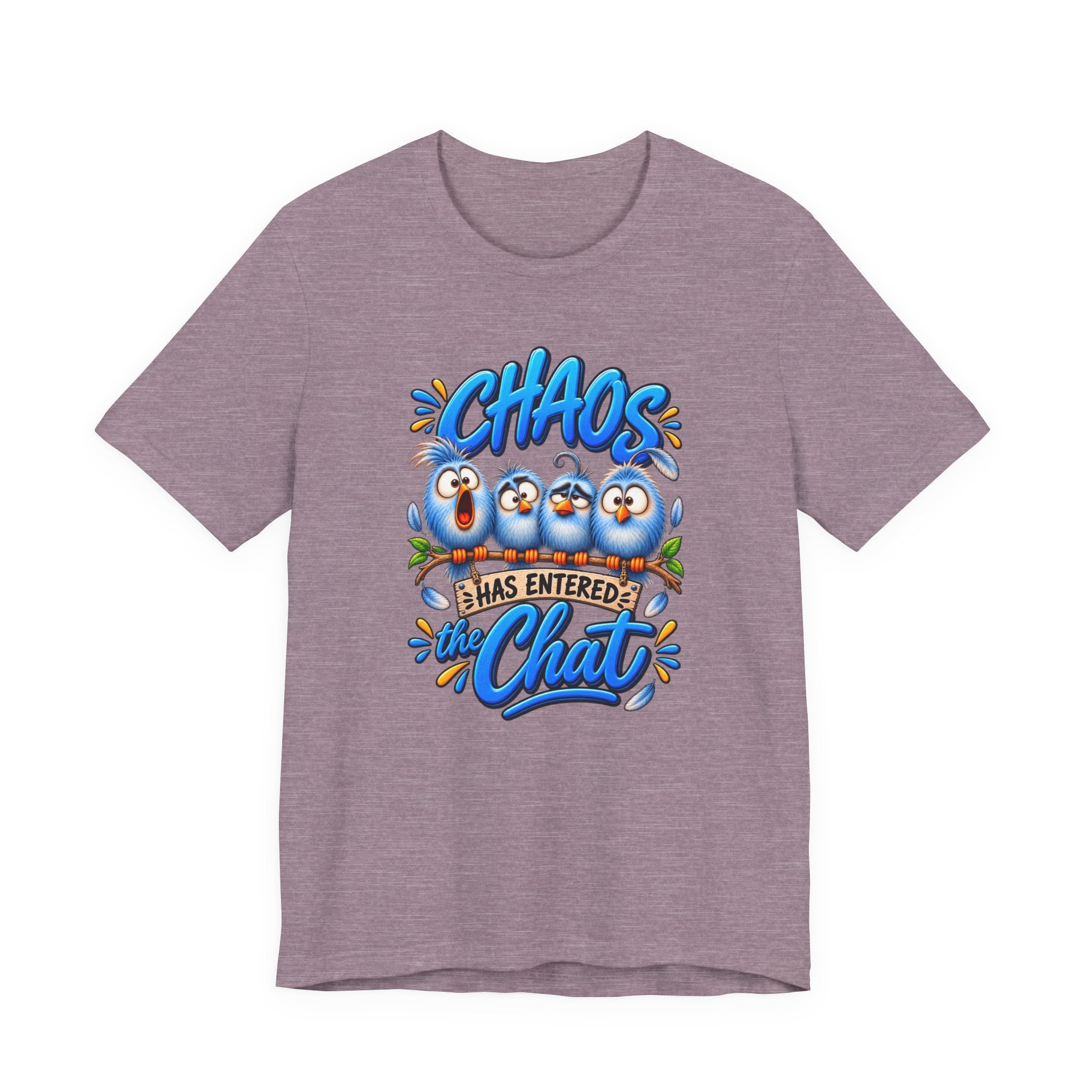 Chaos Has Entered the Chat T-Shirt — Cute Cartoon Penguins Graphic Tee