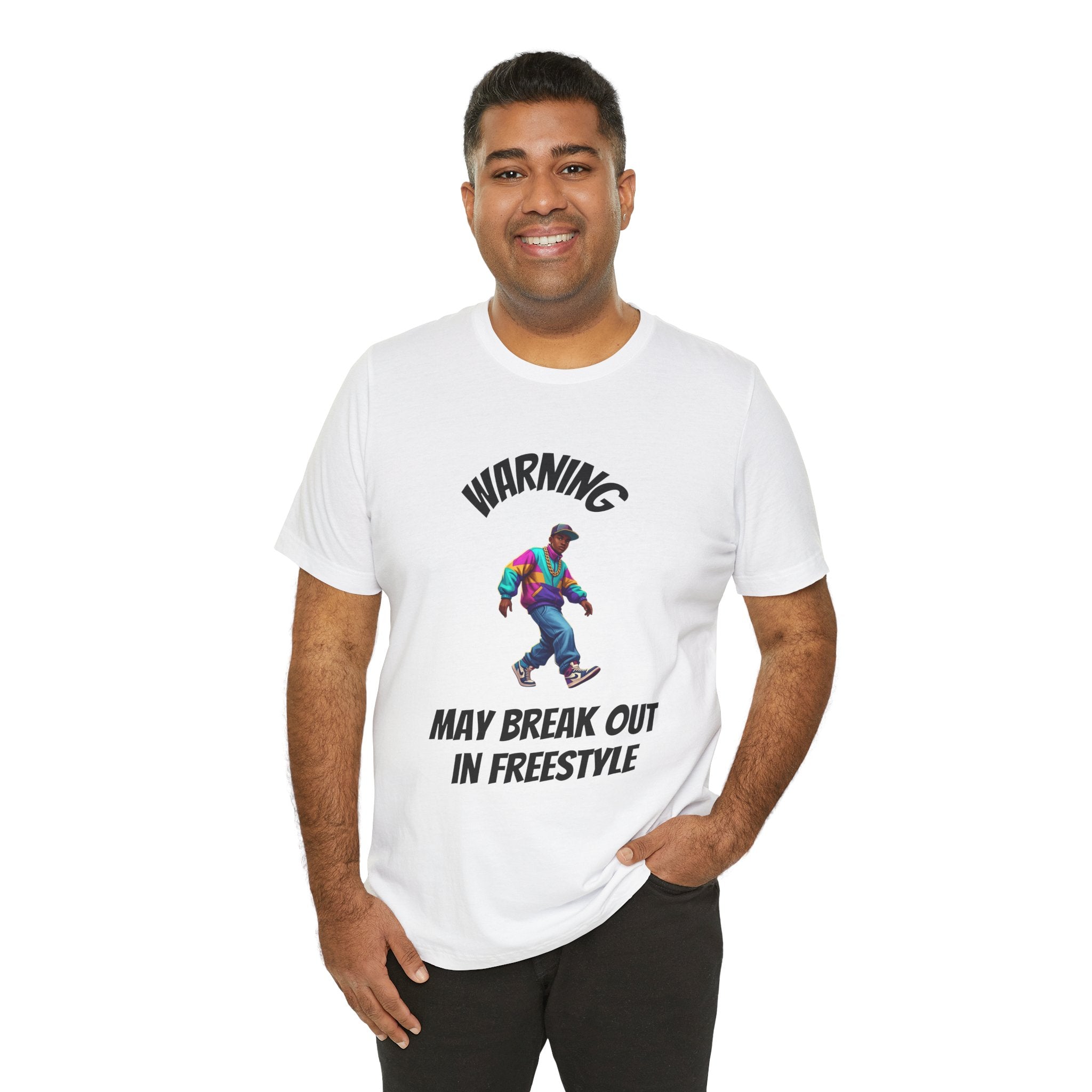 T-Shirt — "Warning: May Break Out in Freestyle" Skate Dance Graphic Tee