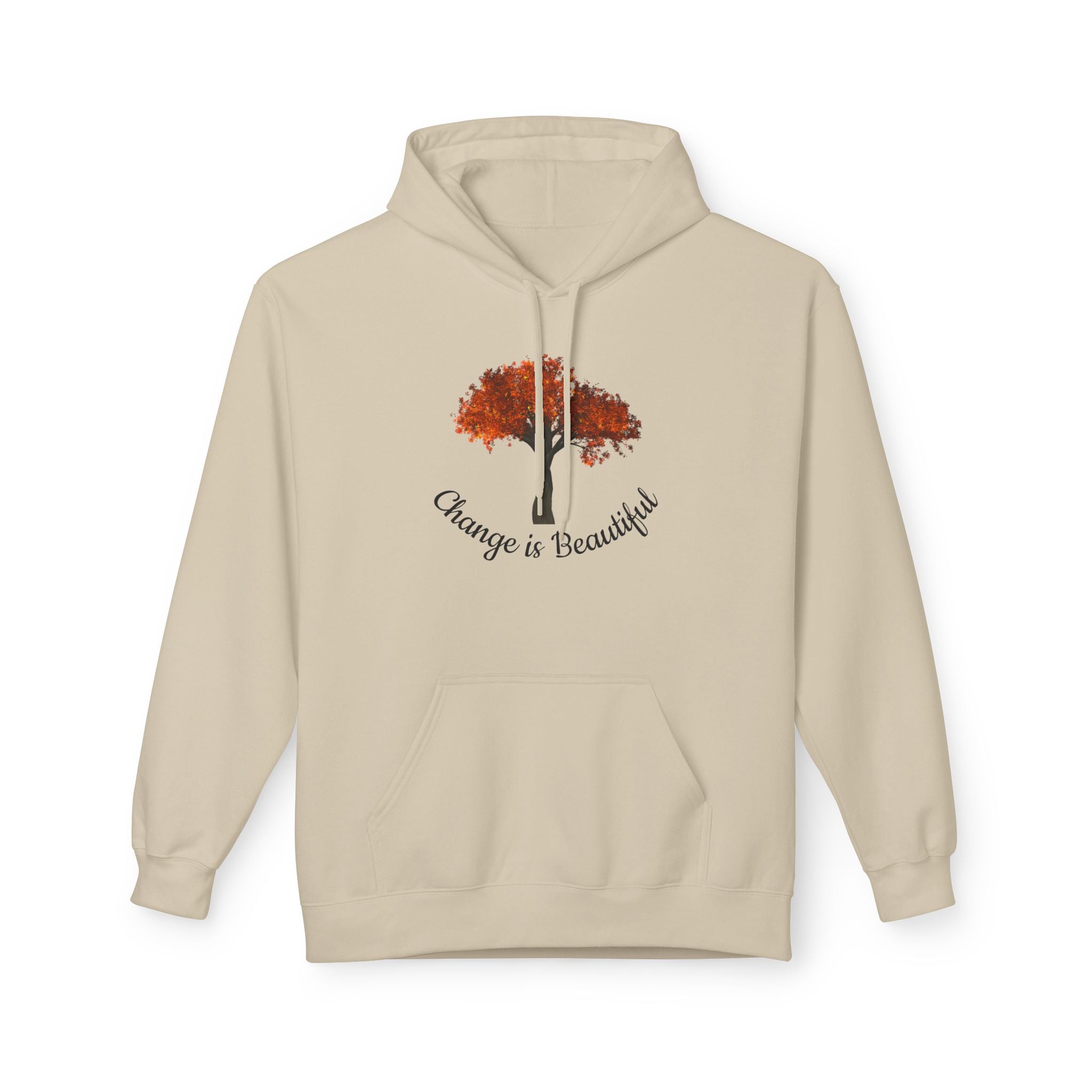 Change Is Beautiful Hoodie — Autumn Tree Inspirational Pullover