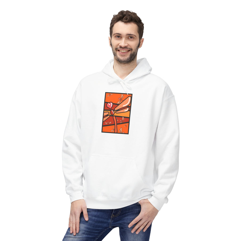 Abstract Heart Branch Hoodie — Autumn Floral Graphic Pullover