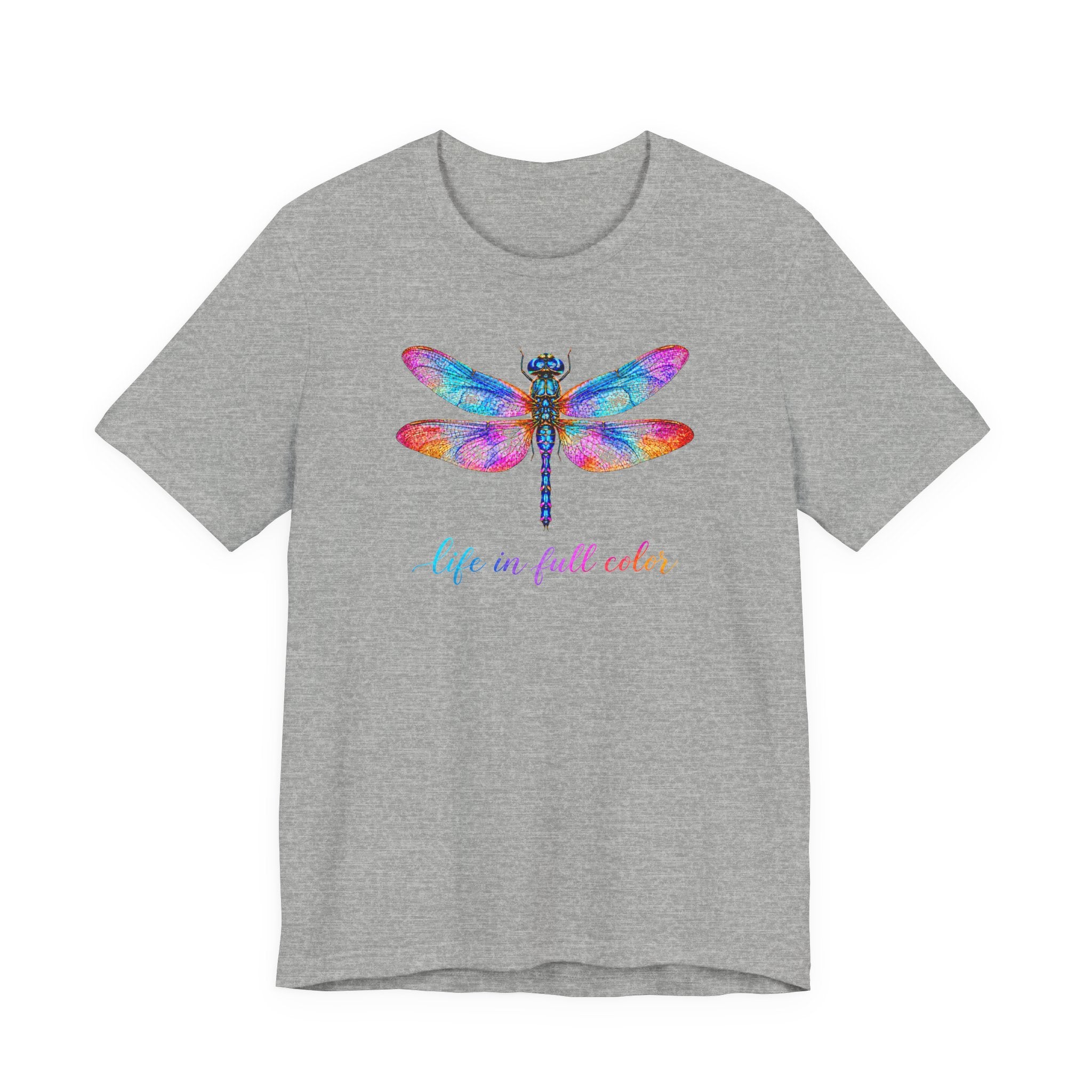 Dragonfly T-Shirt – Colorful Watercolor ‘Life in Full Color’ Tee