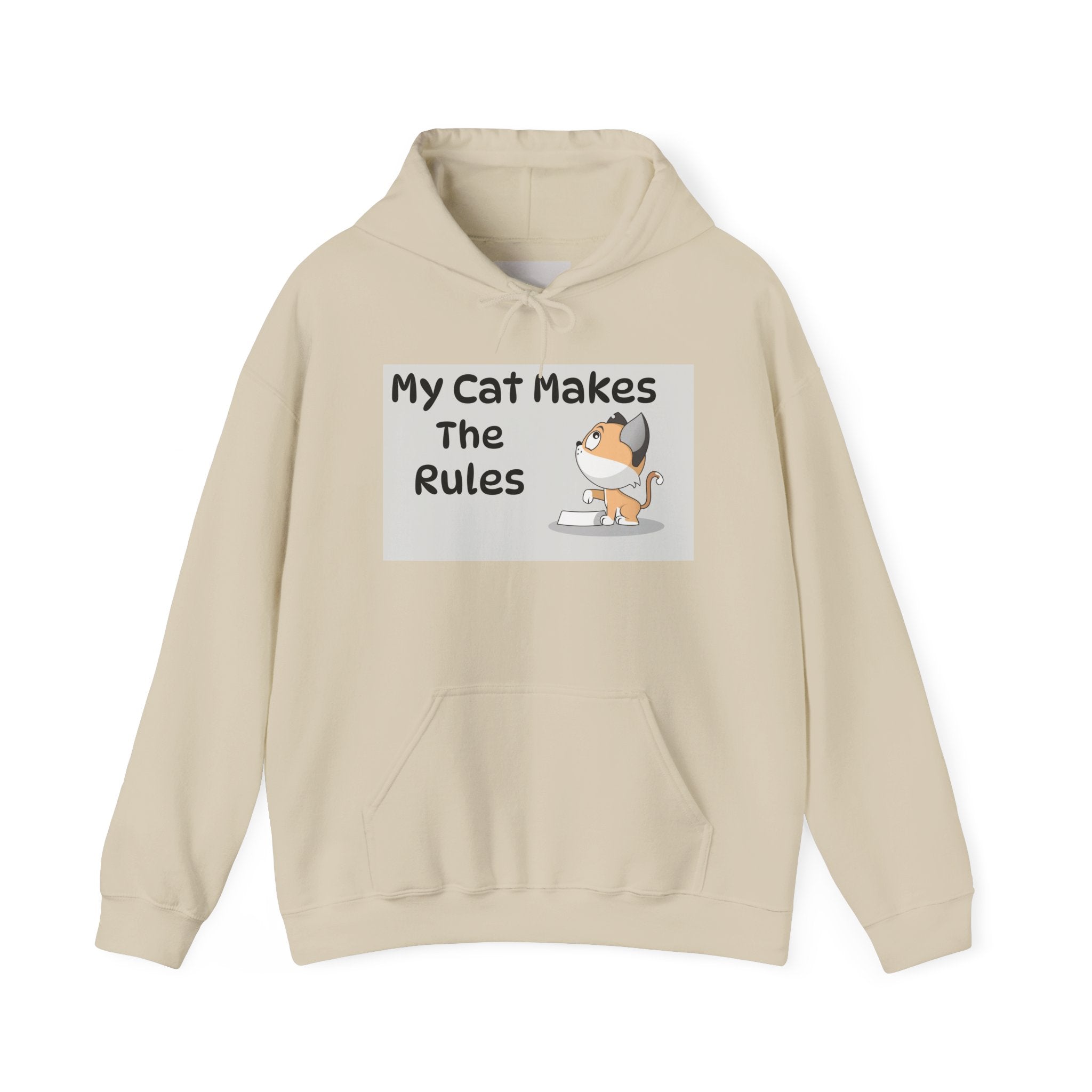 Cat Rules Hoodie — "My Cat Makes The Rules" Cute Cat Lover Pullover
