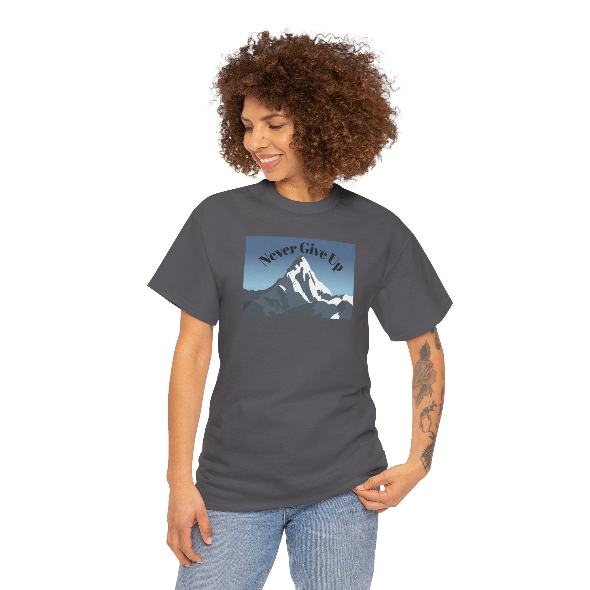 Never Give Up Mountain T-Shirt