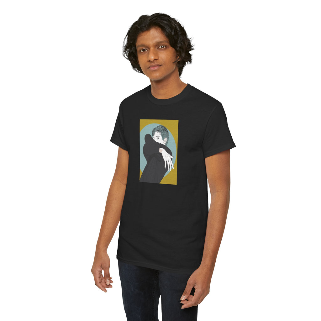 Graphic Tee — Embrace Illustration Shirt (Minimalist Hug Art)