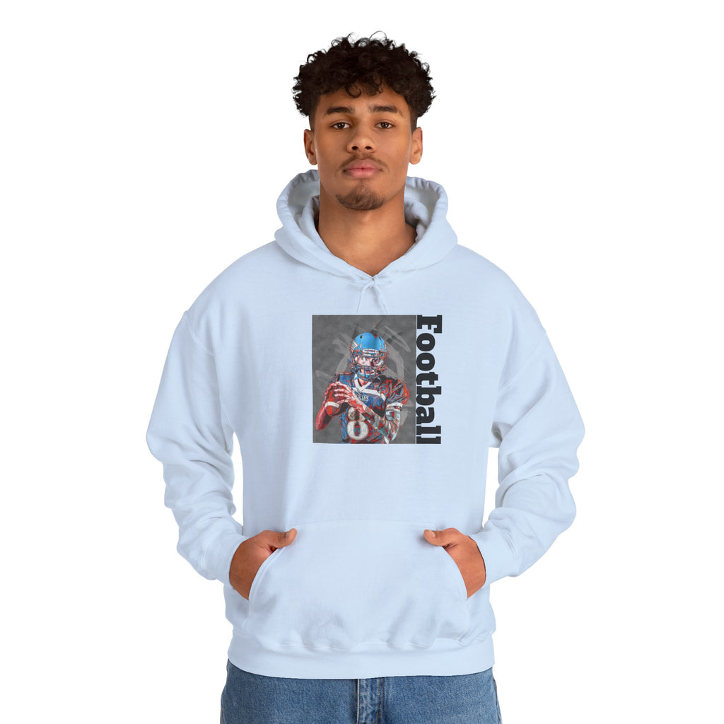 Football Skeleton Helmet Hoodie — Vintage Grunge Sports Pullover