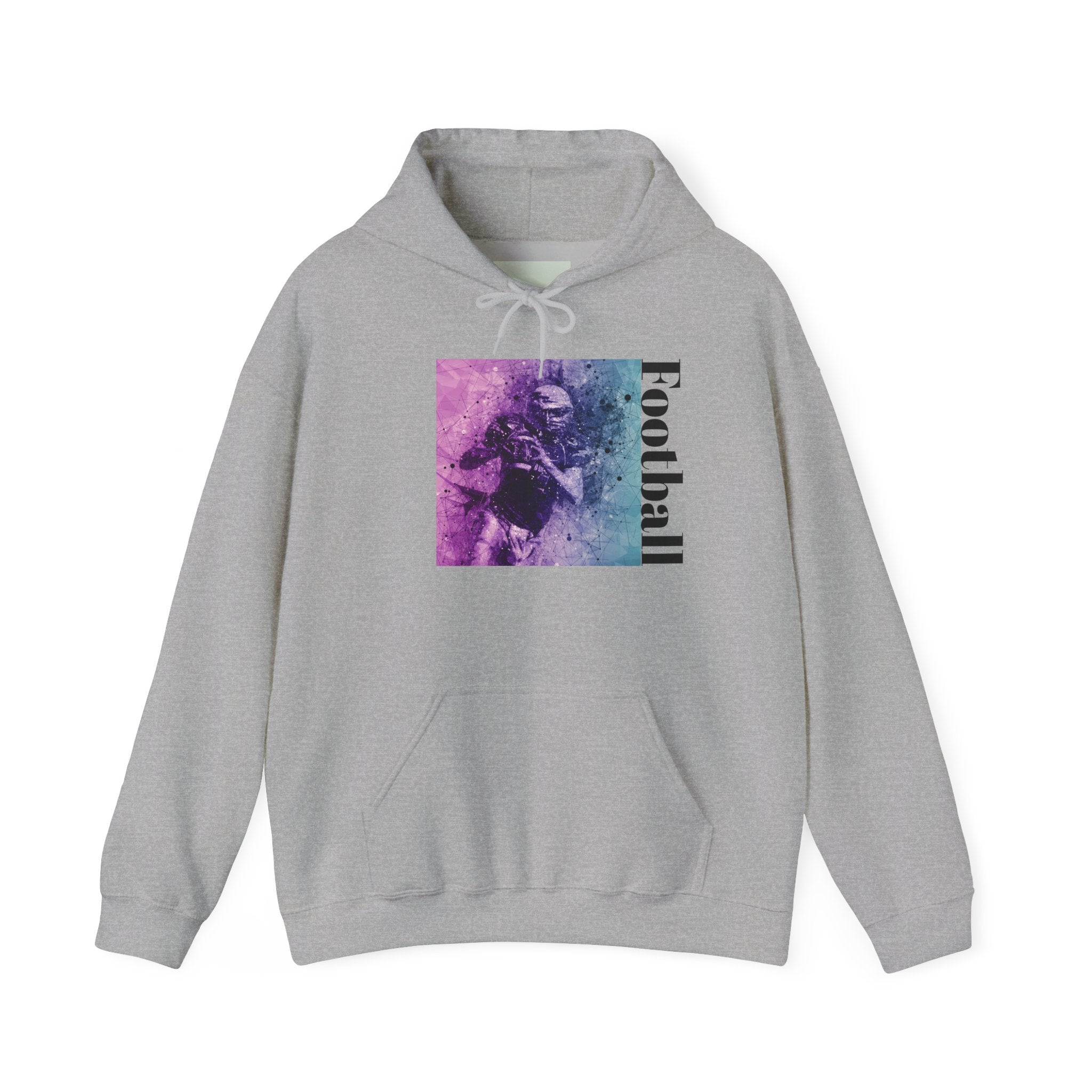 Football Player Vintage Art Hoodie – Grunge Athletic Pullover
