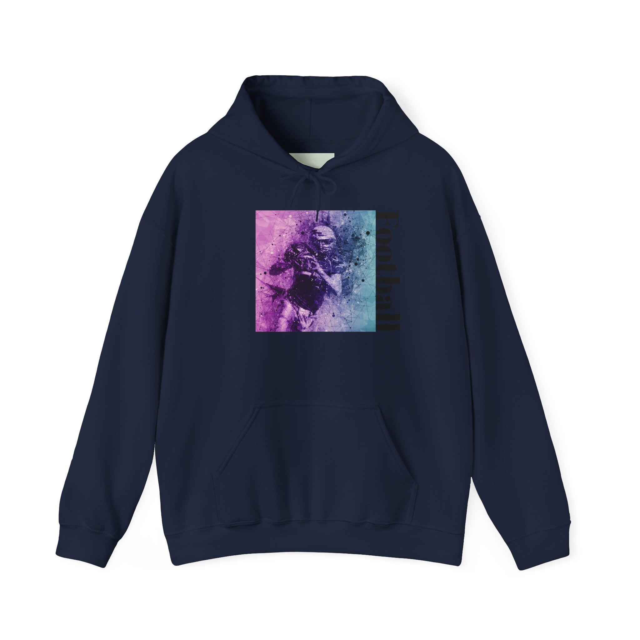 Football Player Vintage Art Hoodie – Grunge Athletic Pullover
