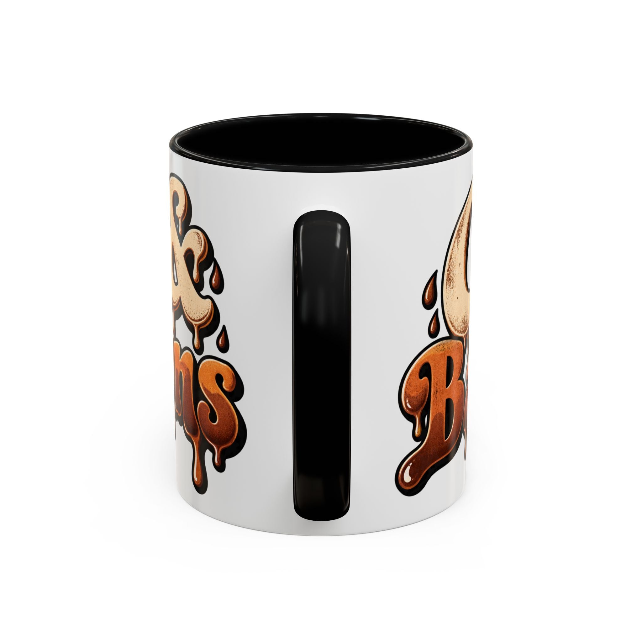 Coffee Mug — "Caffeine & Bad Decisions" Drippy Retro Accent Mug (11/15oz)
