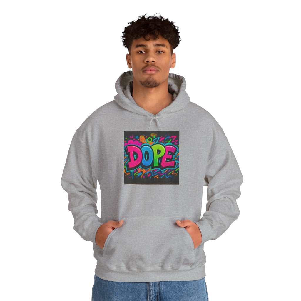 Dope Graffiti Hoodie — Colorful Retro Streetwear Pullover
