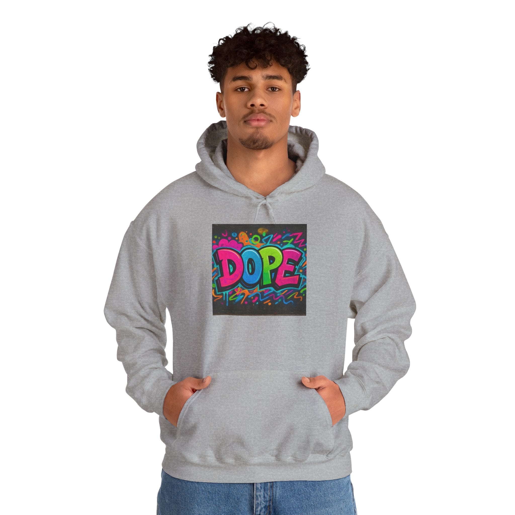 Dope Graffiti Hoodie — Colorful Retro Streetwear Pullover