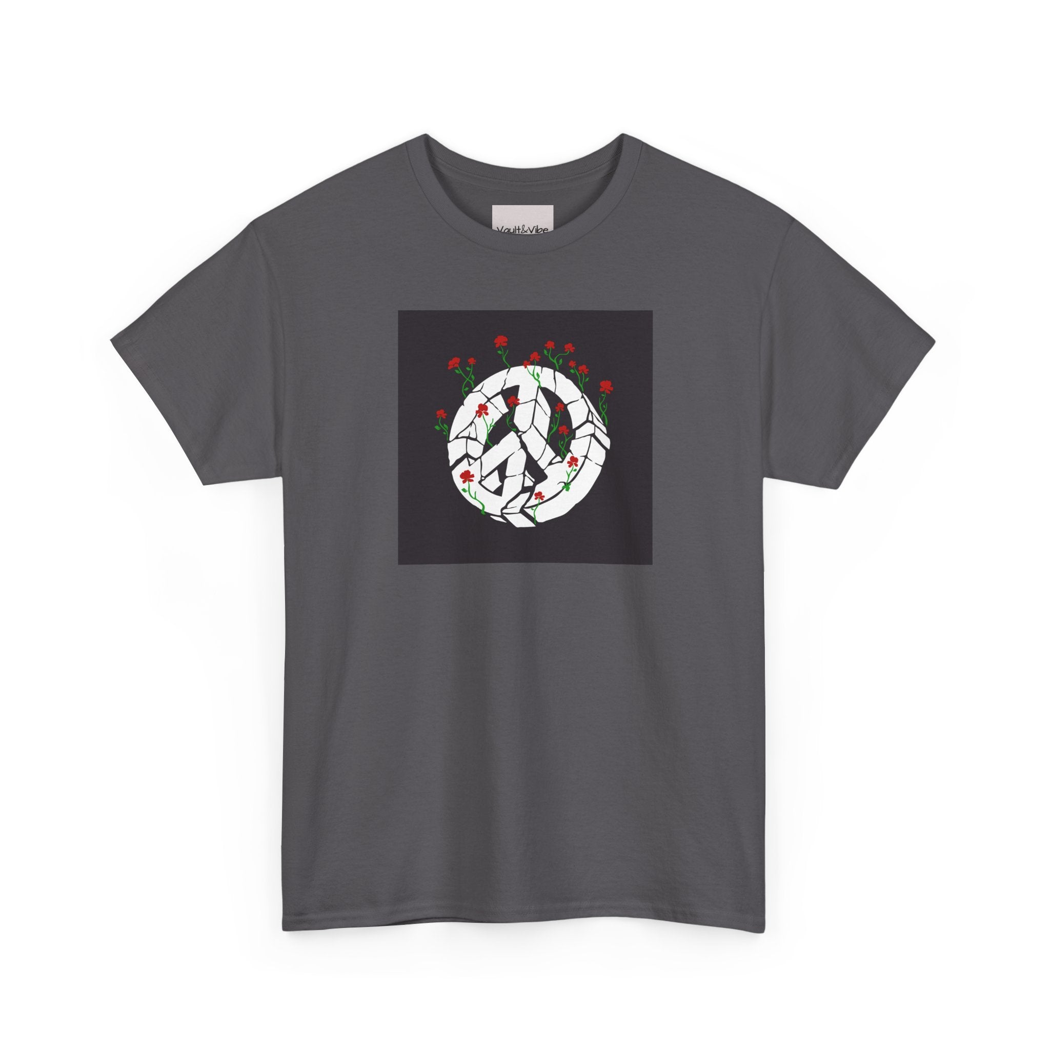 Peace Sign Rose Wreath T-Shirt