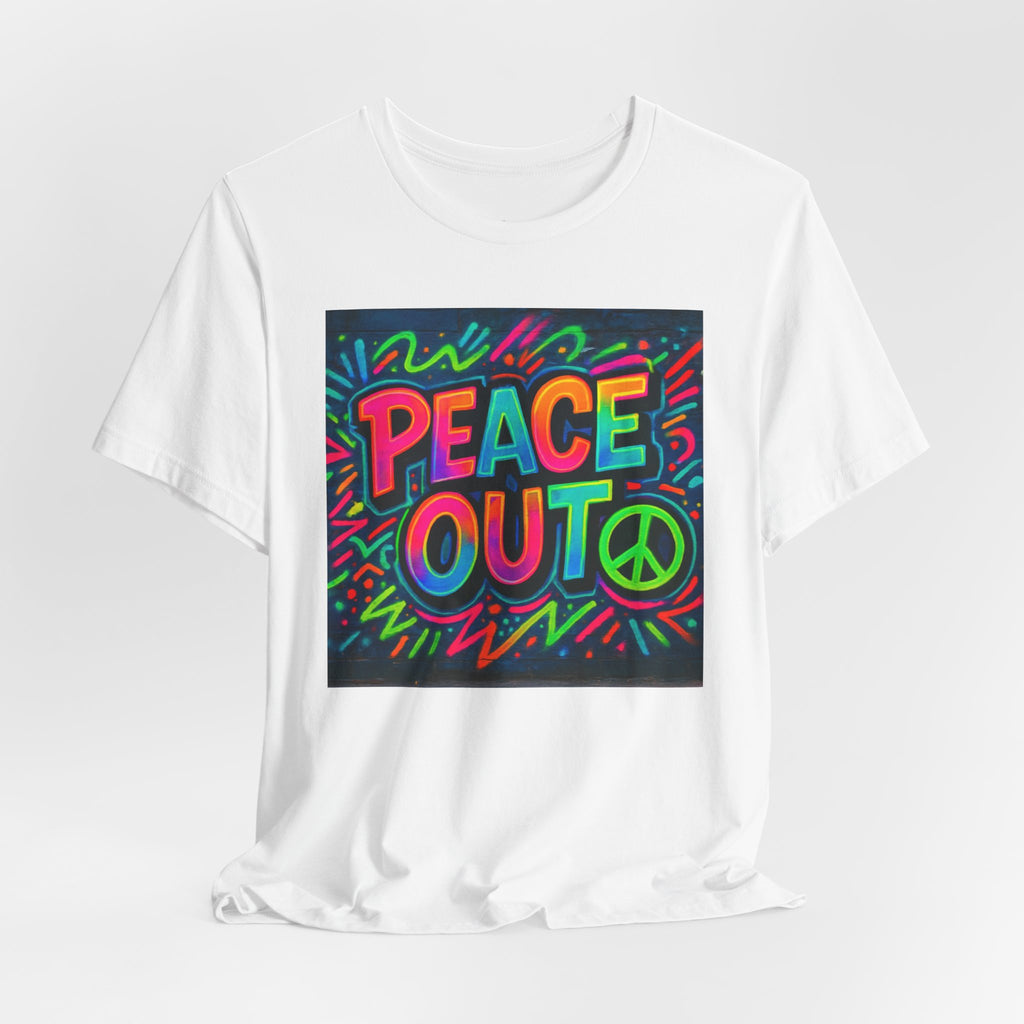 Peace Out Neon Graphic Tee
