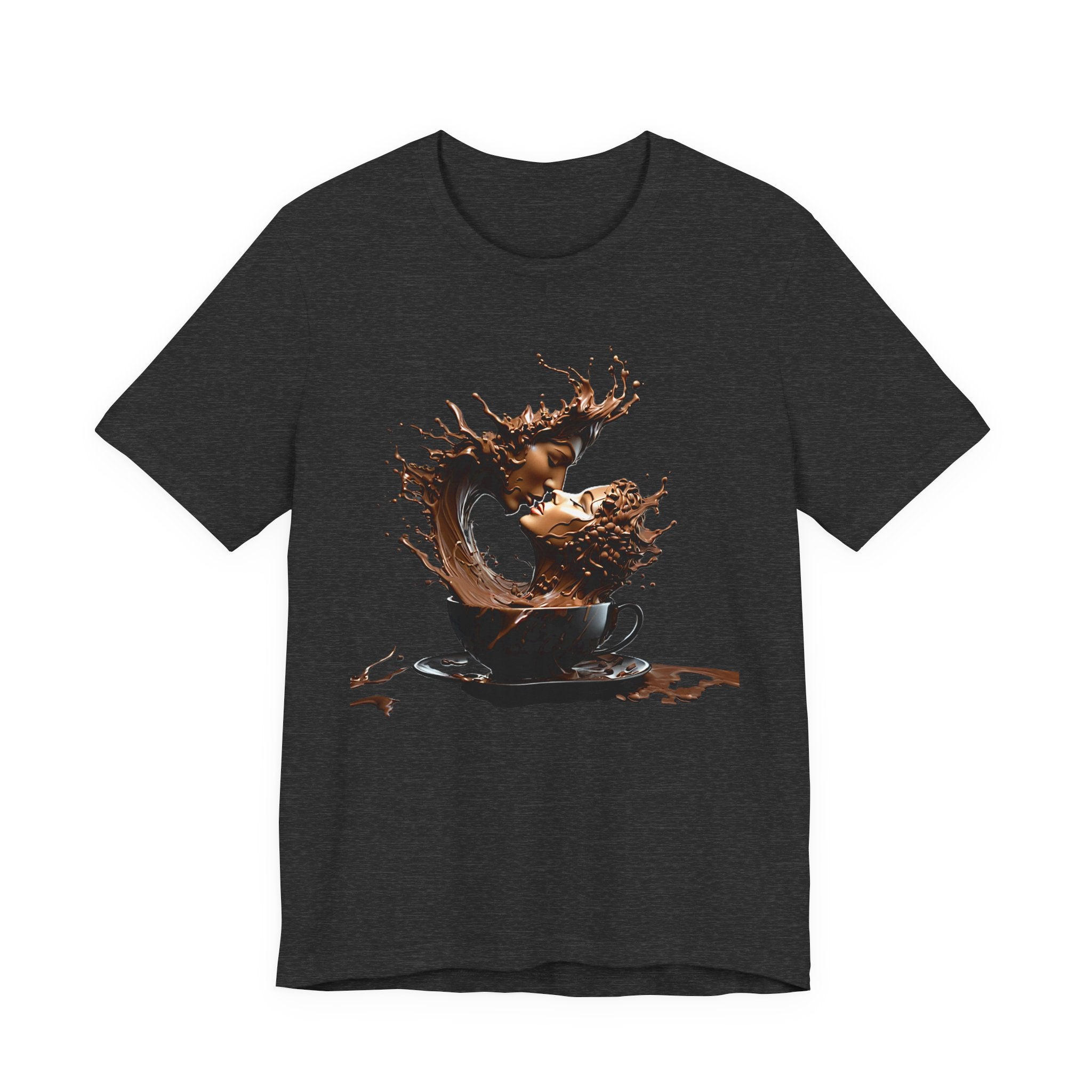 Coffee Splash Tee — Artistic Coffee Cup Wave Graphic T-Shirt