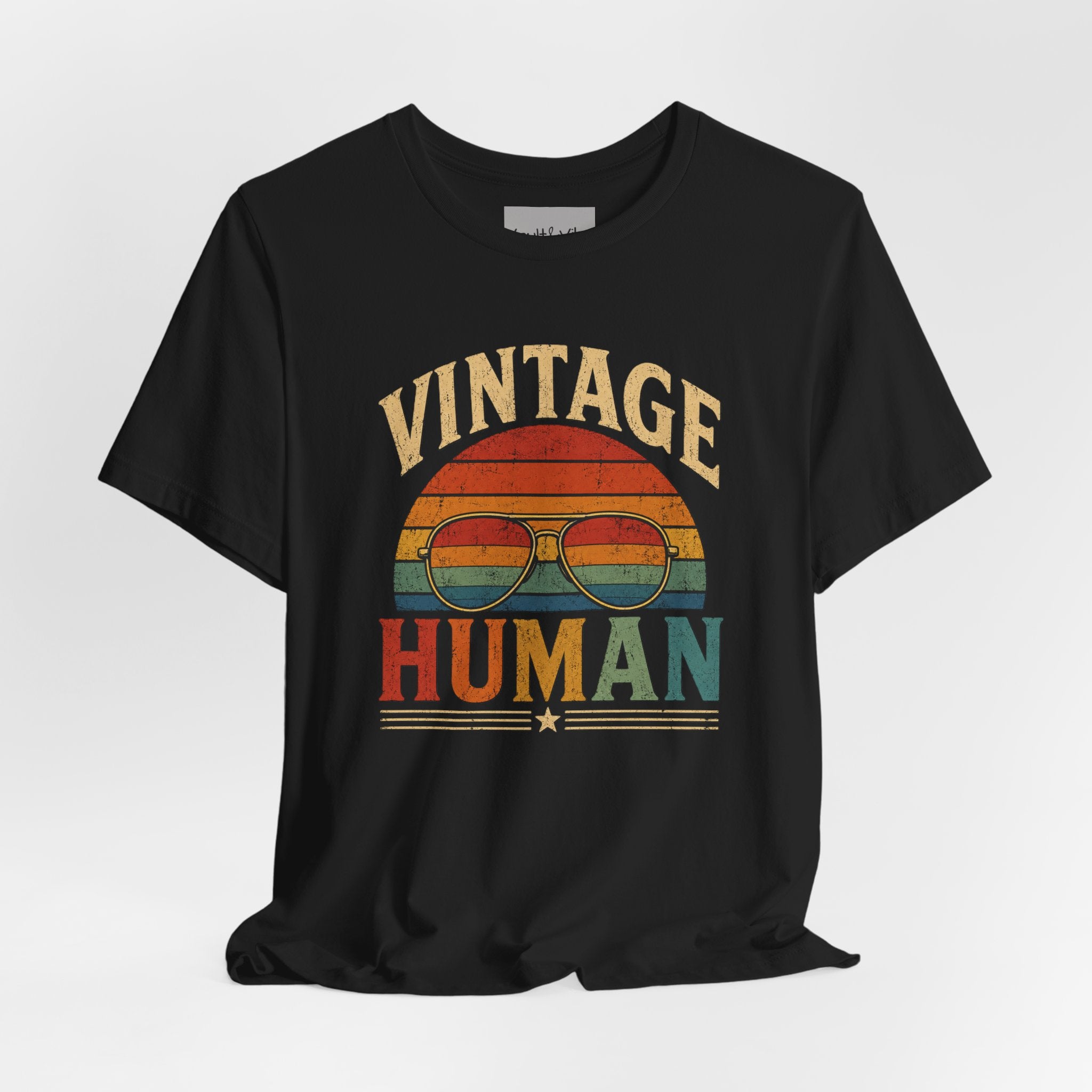 Vintage Human T-Shirt — Retro Sunglasses Graphic Tee