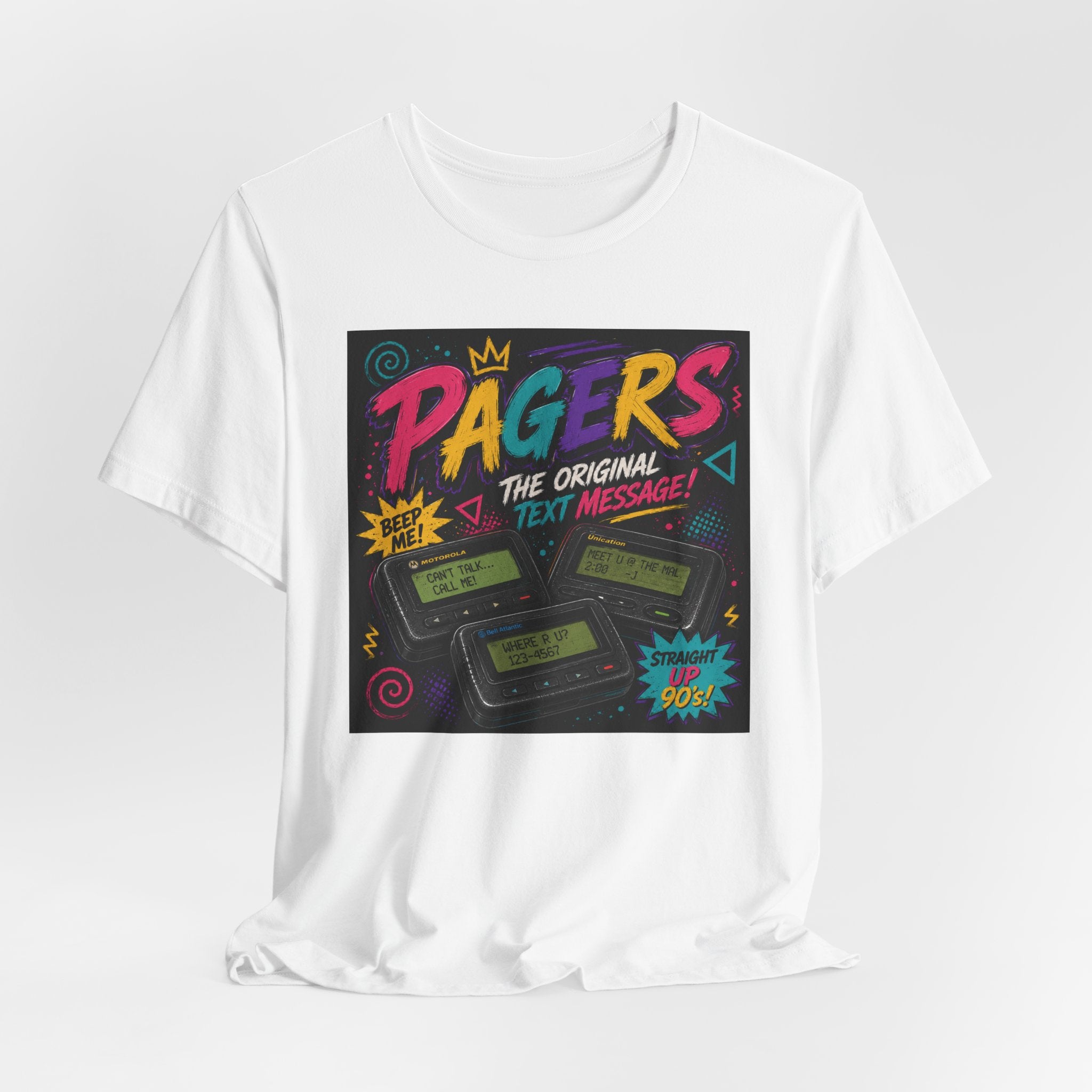 Pager Retro Tee — "Pagers: The Original Text Message" 90s Nostalgia T-Shirt
