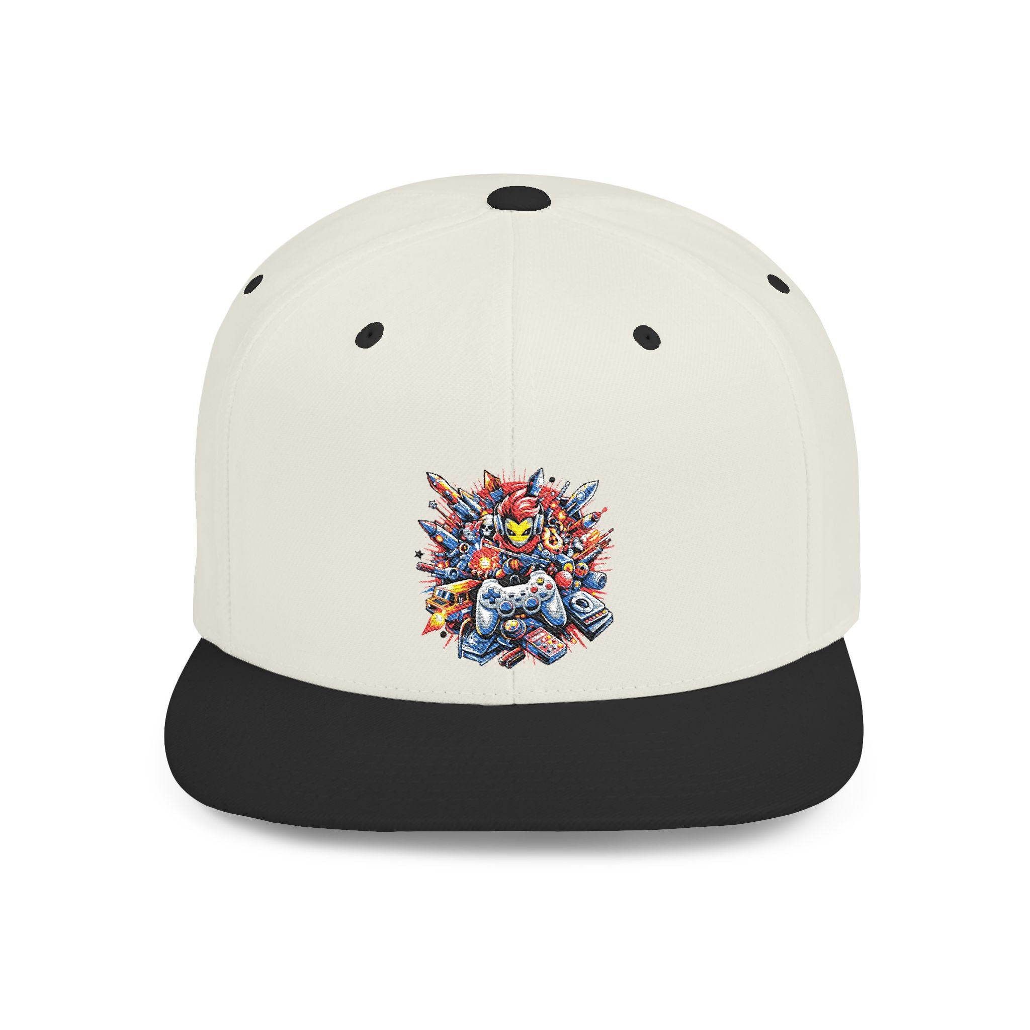 Snapback Hat — Colorful Abstract Burst Design