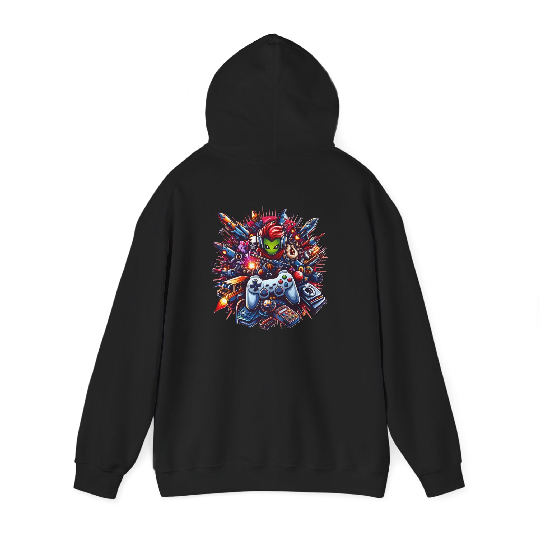 Gaming Controls Graphic Hoodie — Retro Console Controller Gamer Sweatshirt