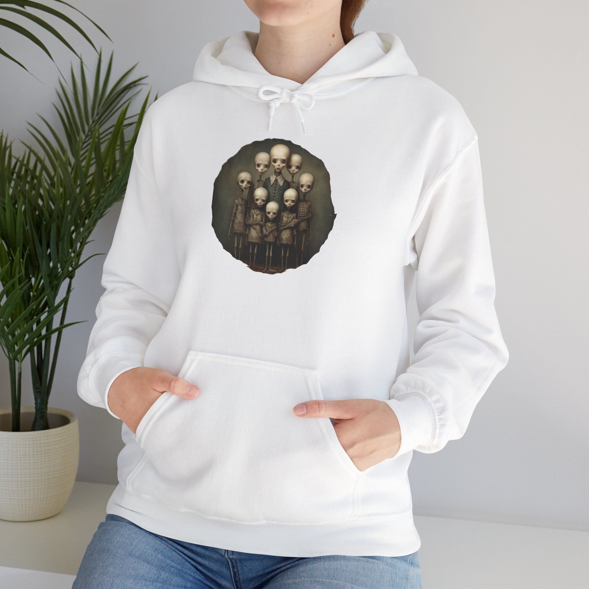 Skulls Family Portrait Hoodie — Gothic Skull Art Pullover