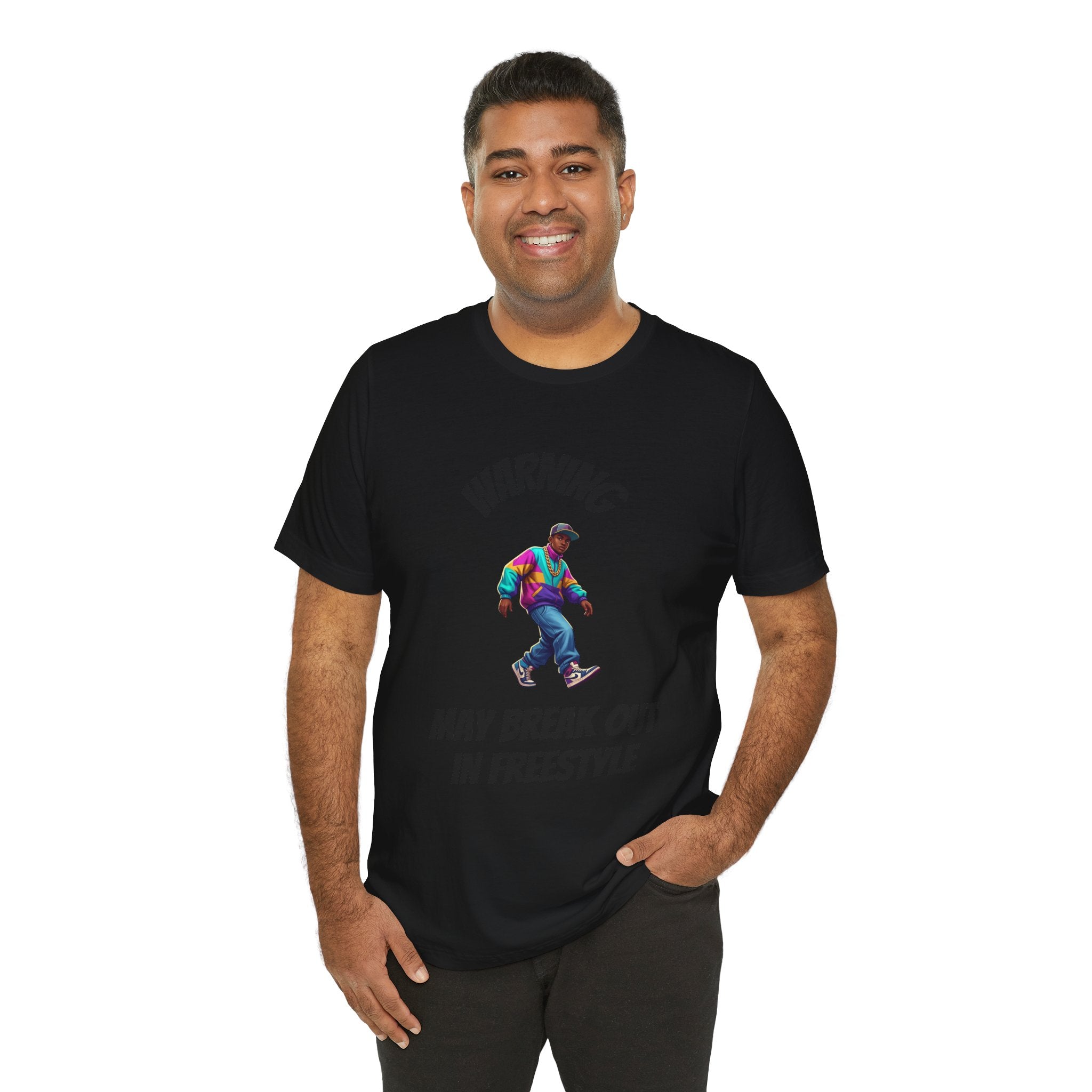 T-Shirt — "Warning: May Break Out in Freestyle" Skate Dance Graphic Tee