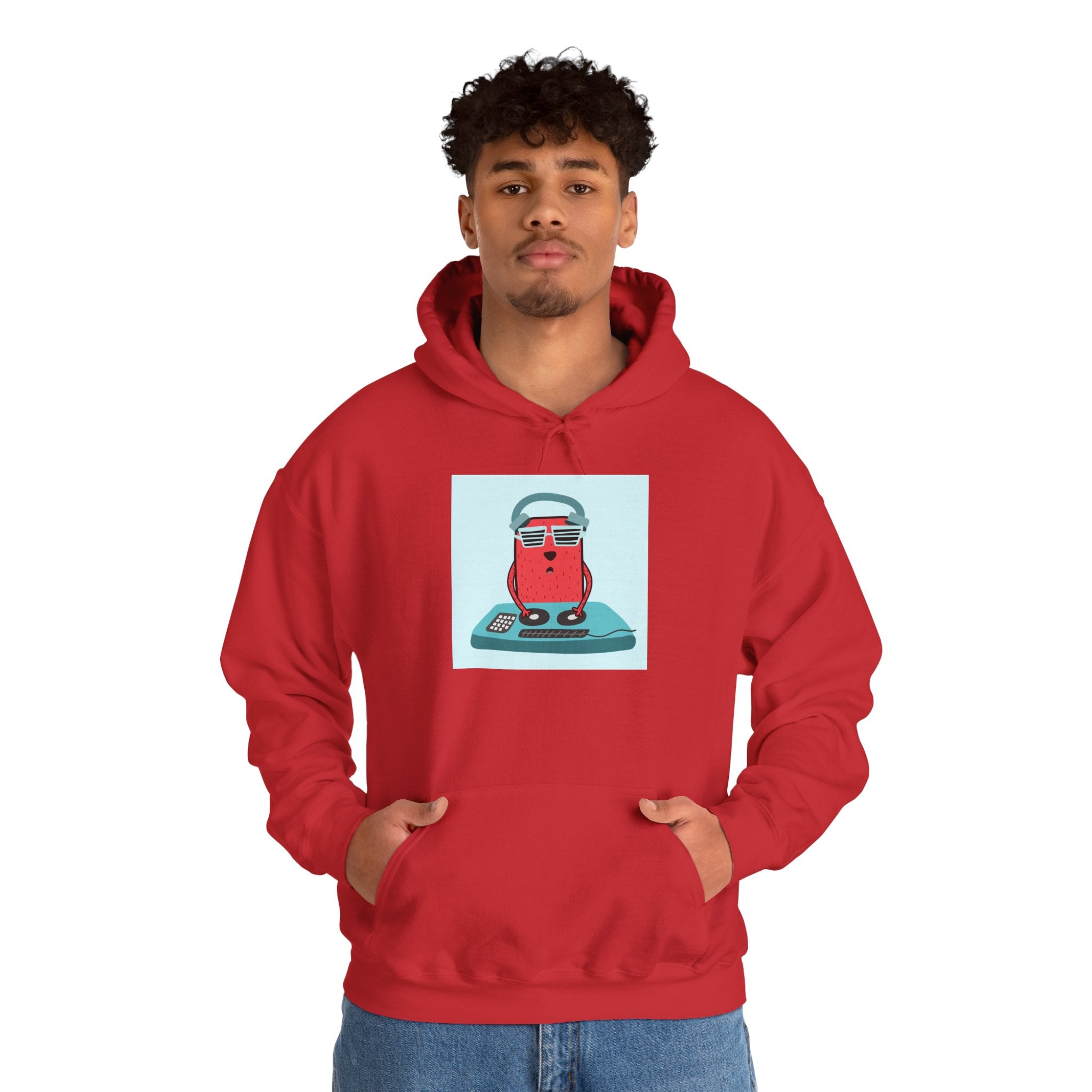 Hoodie — Retro Dj Character Graphic Hoodie