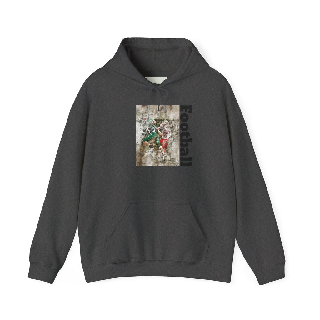 Football Vintage Player Hoodie — Retro Grunge Football Design