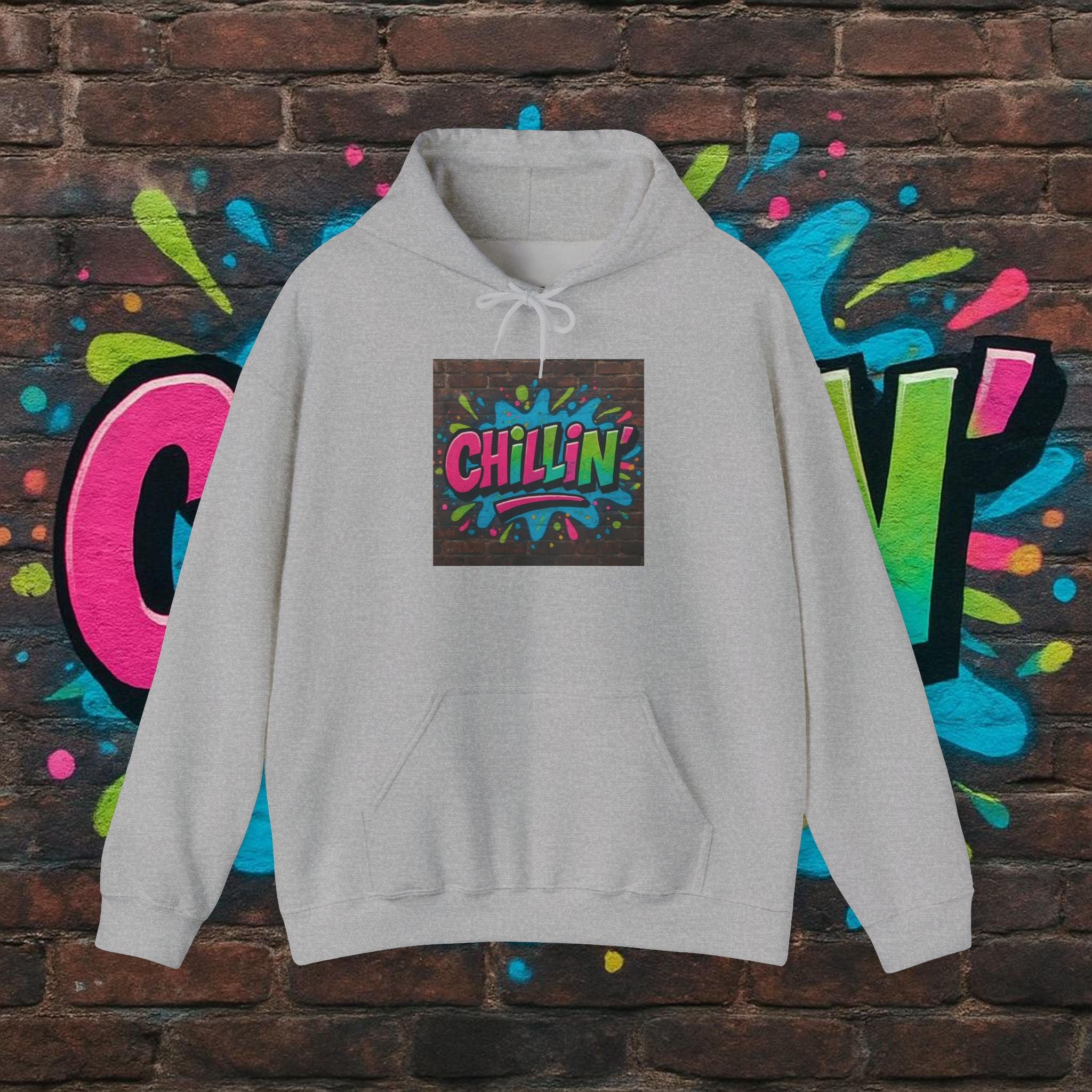 Chillin' Graffiti Hoodie - Colorful Street Art Pullover