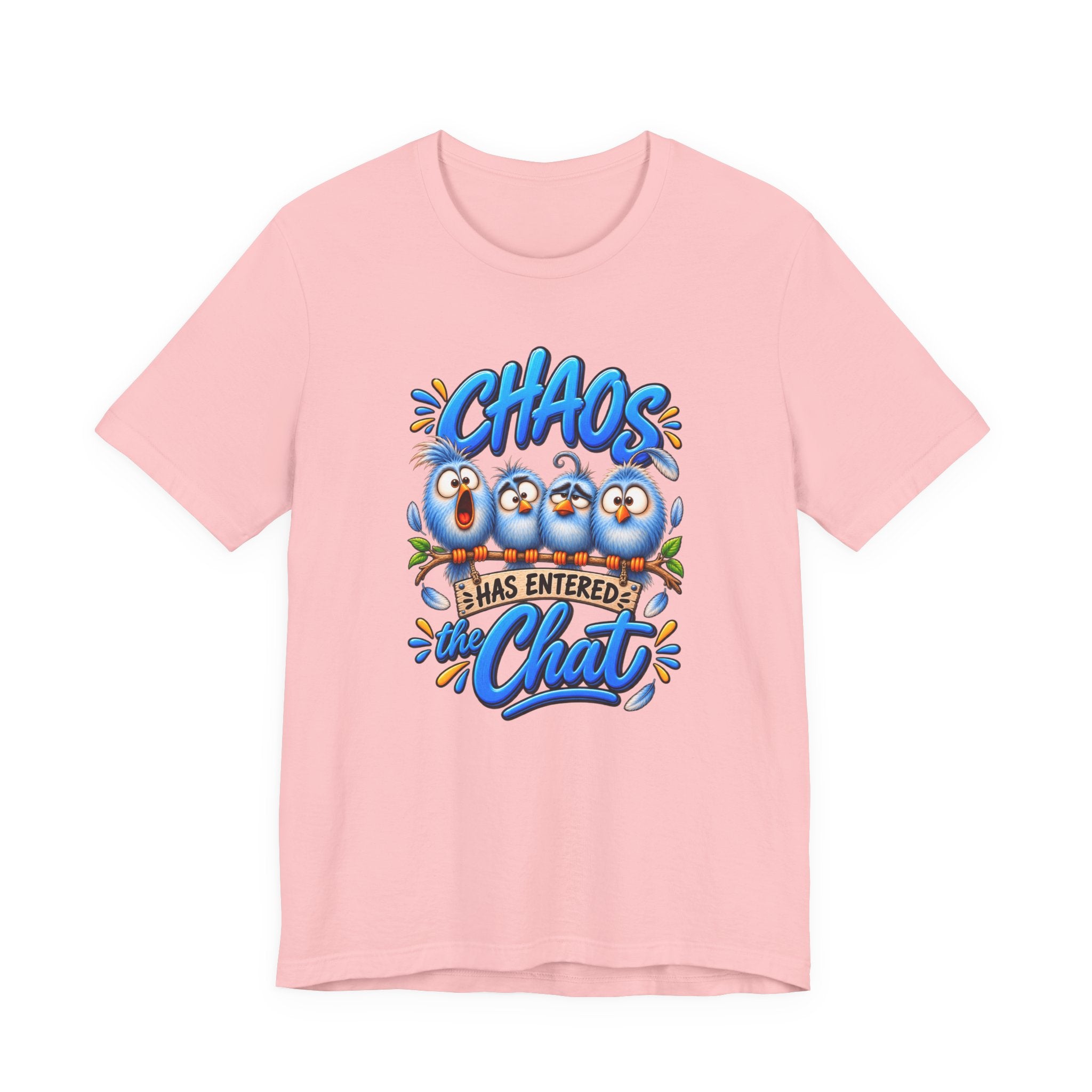 Chaos Has Entered the Chat T-Shirt — Cute Cartoon Penguins Graphic Tee