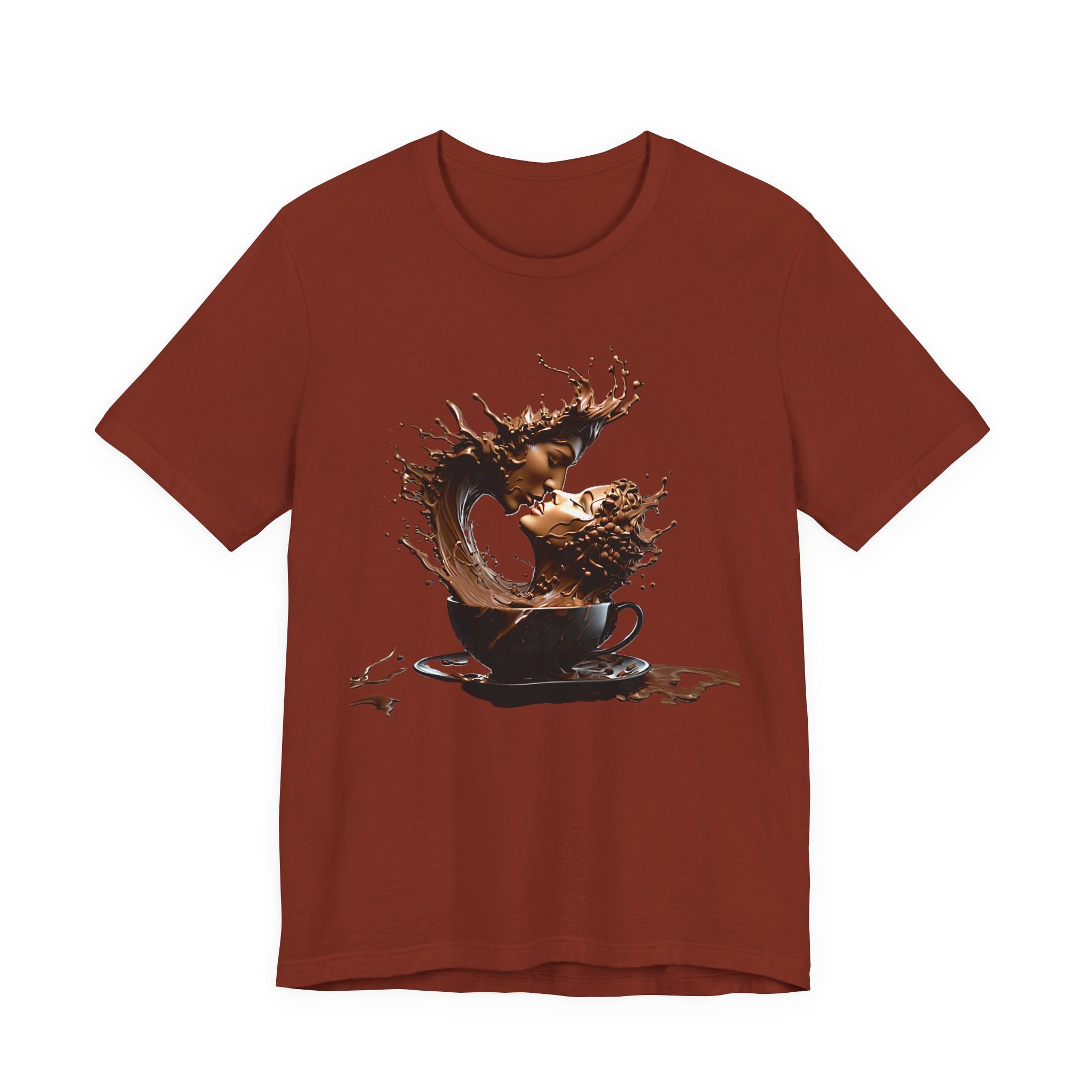 Coffee Splash Tee — Artistic Coffee Cup Wave Graphic T-Shirt