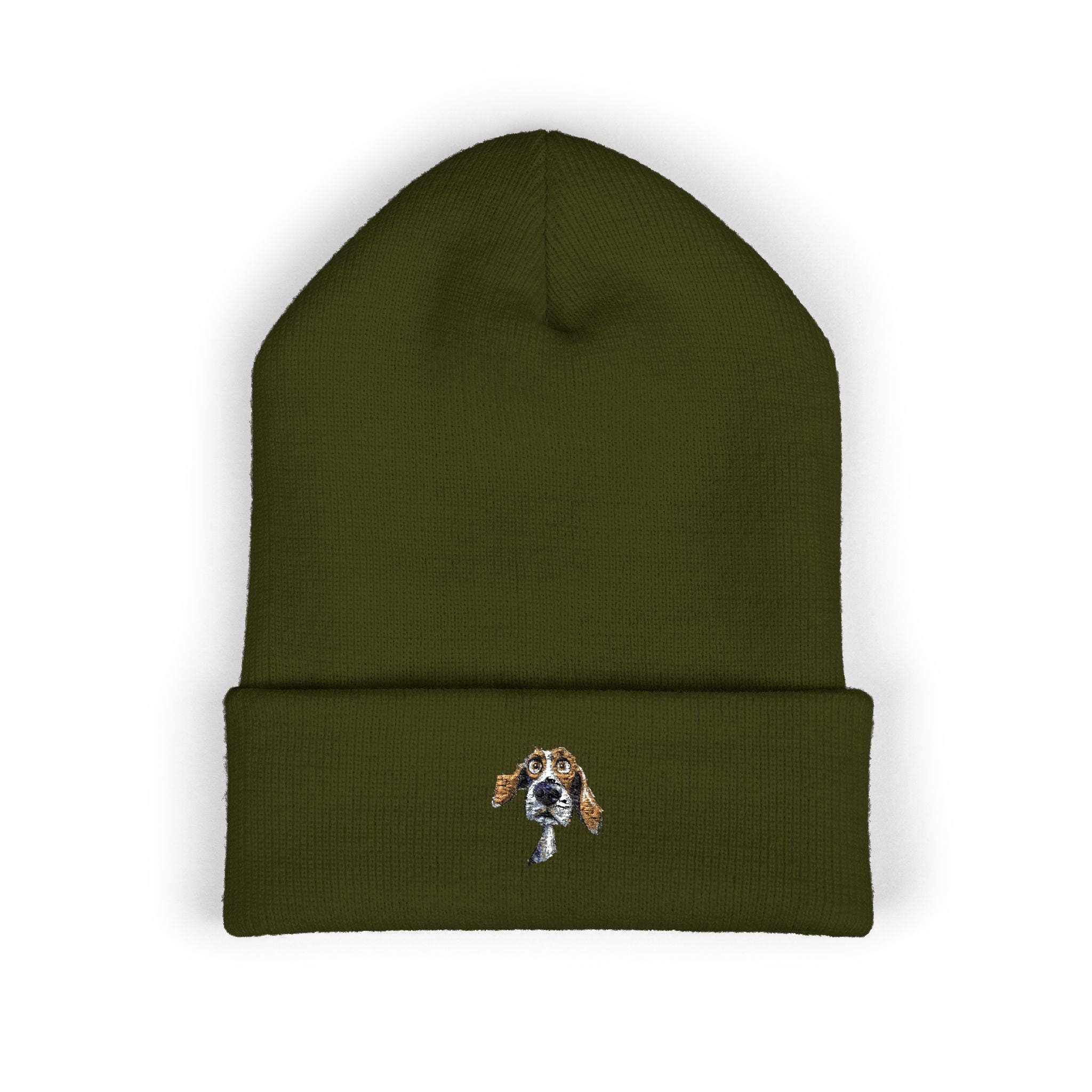 Embroidered King Charles Cavalier Beanie — Cute Dog Cuffed Knit Hat