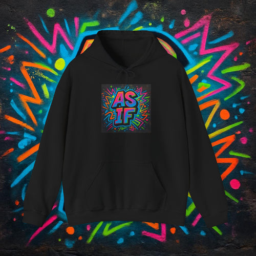 AS IF Graffiti Hoodie — Colorful Retro Streetwear Pullover