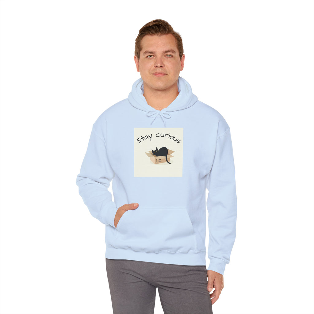 Stay Curious Cat Hoodie — Cute Cat Illustration Sweatshirt